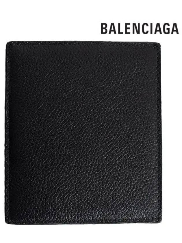 Luxury Balenciaga Trending 2026 Logo Vertical Card Wallet Black