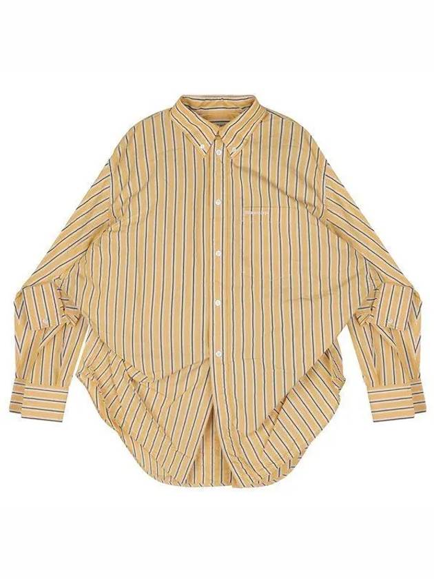 Luxury Balenciaga Trending 2026 Swing Twist Stripe Shirt Yellow
