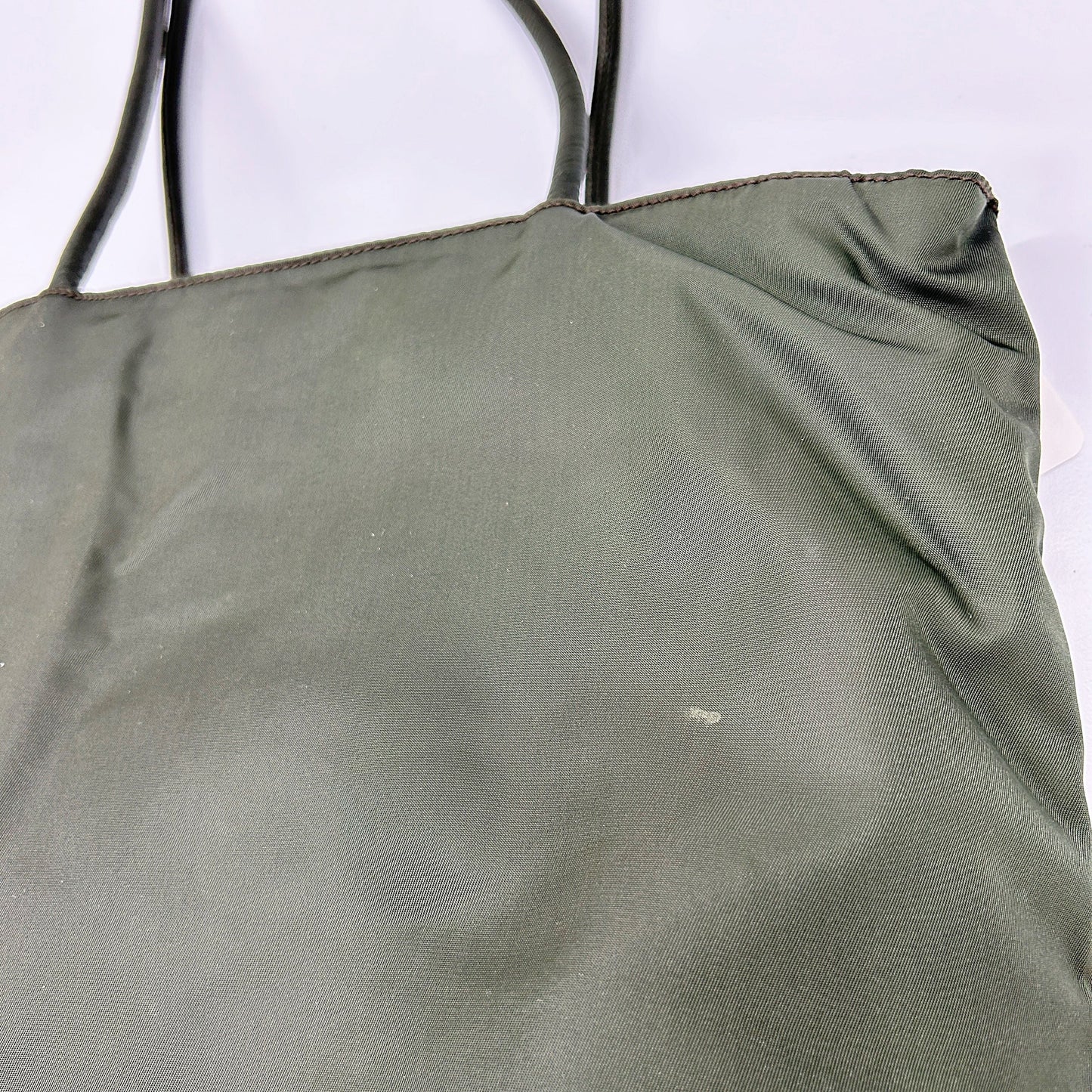 Prada Olive Green Khaki Nylon Tote Bag Shoulder Bag pr5507ff
