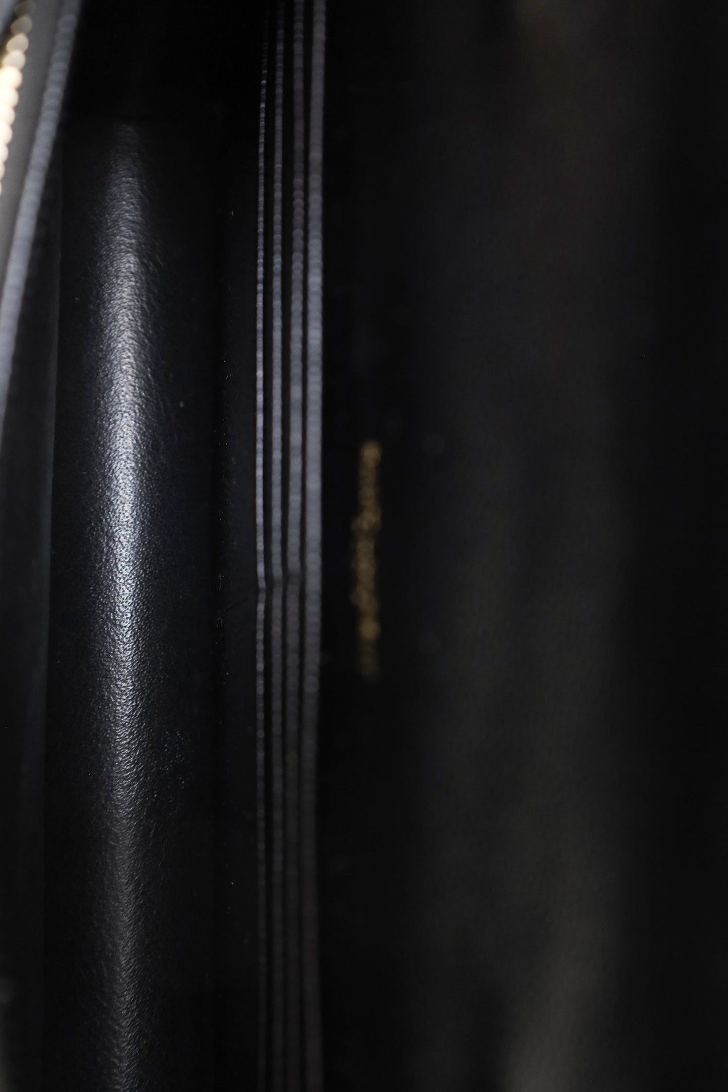 Saint Laurent Black Chevron Leather Small Envelope Wallet On Chain