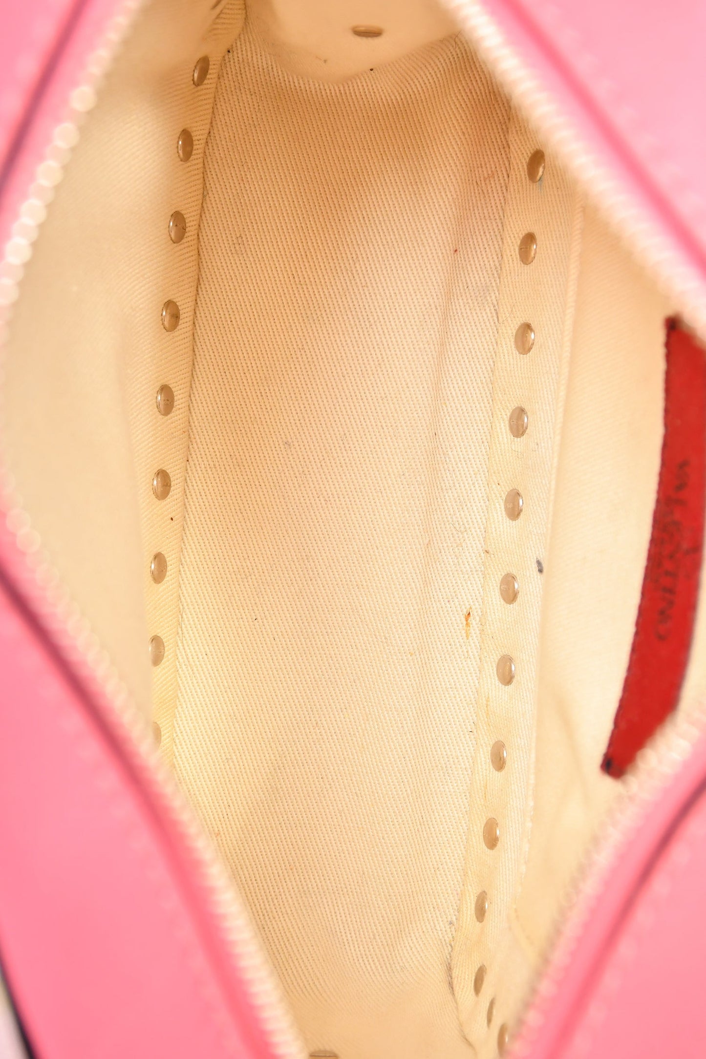Valentino Pink Leather Rockstud Camera Bag