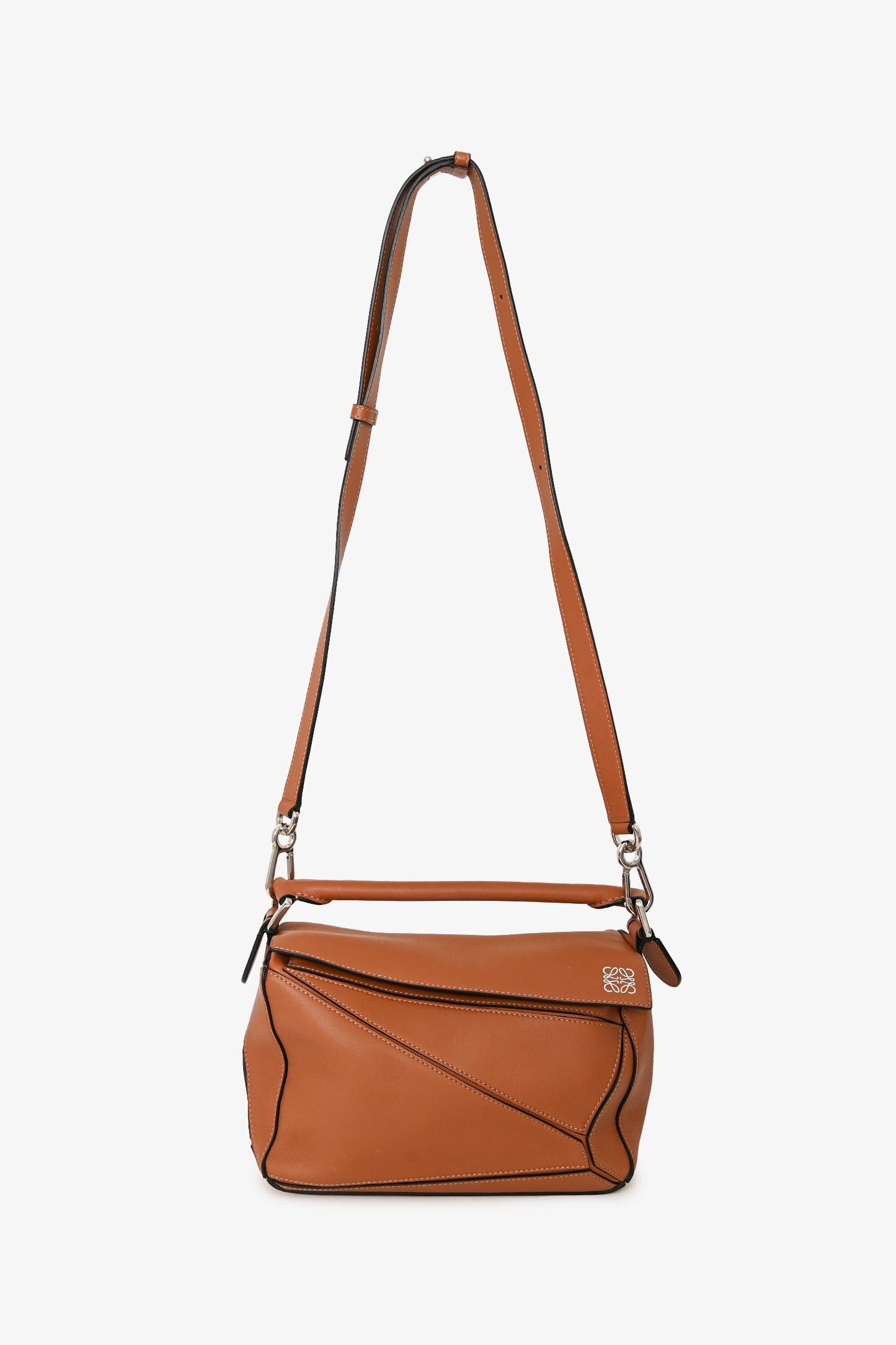 Loewe Tan Leather Small Puzzle Edge Crossbody Bag