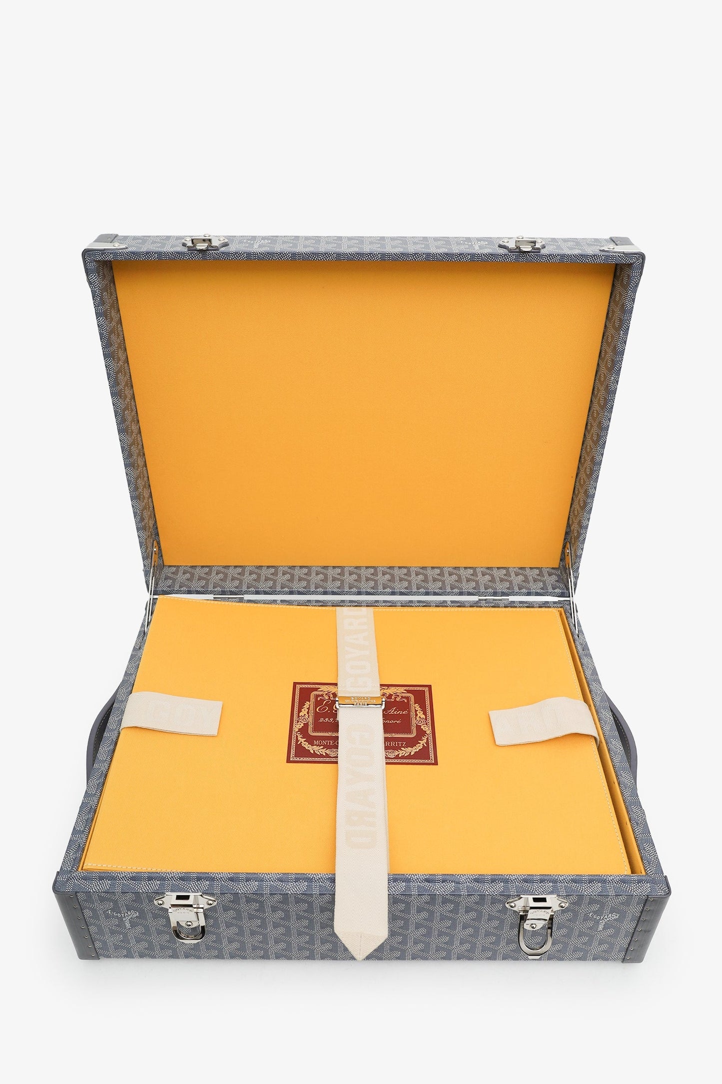 Goyard Grey Goyardine Canvas Limited Edition 4-Piece Art Book & Trunk Set