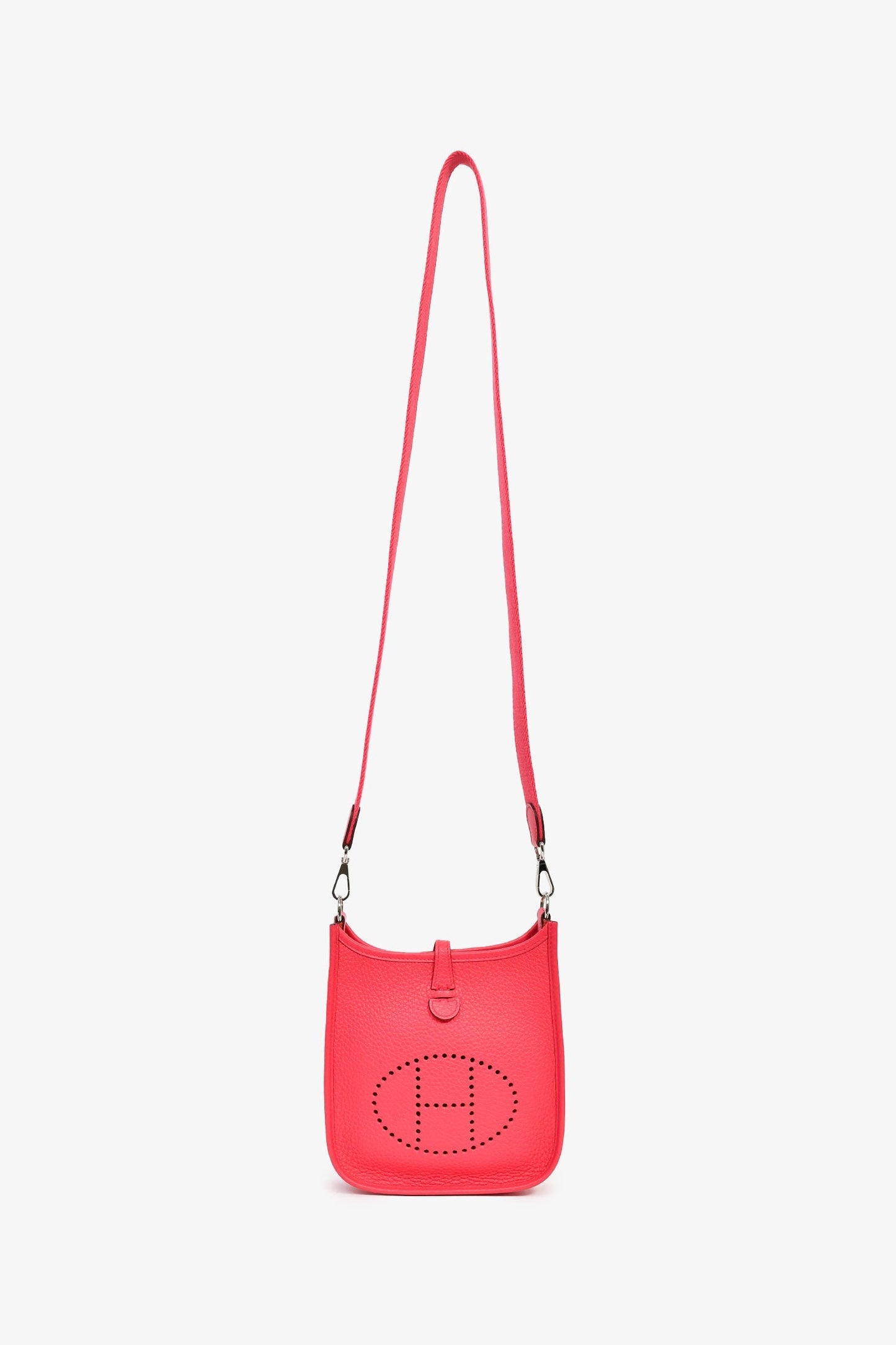 Hermès 2020 Pink Clemence Leather TPM Crossbody