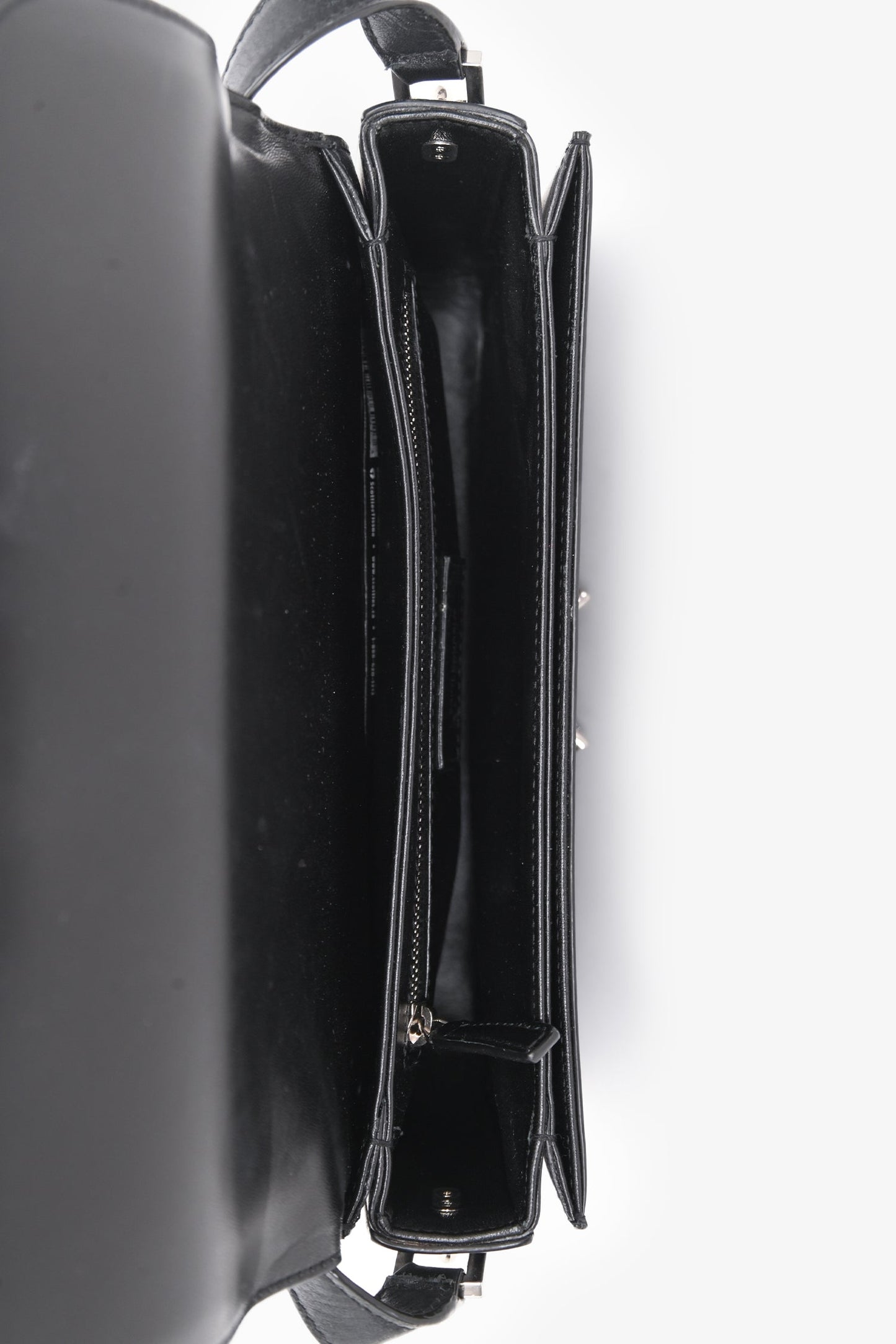 Saint Laurent 2021 Black Leather 'Fermoir' Flap Shoulder Bag