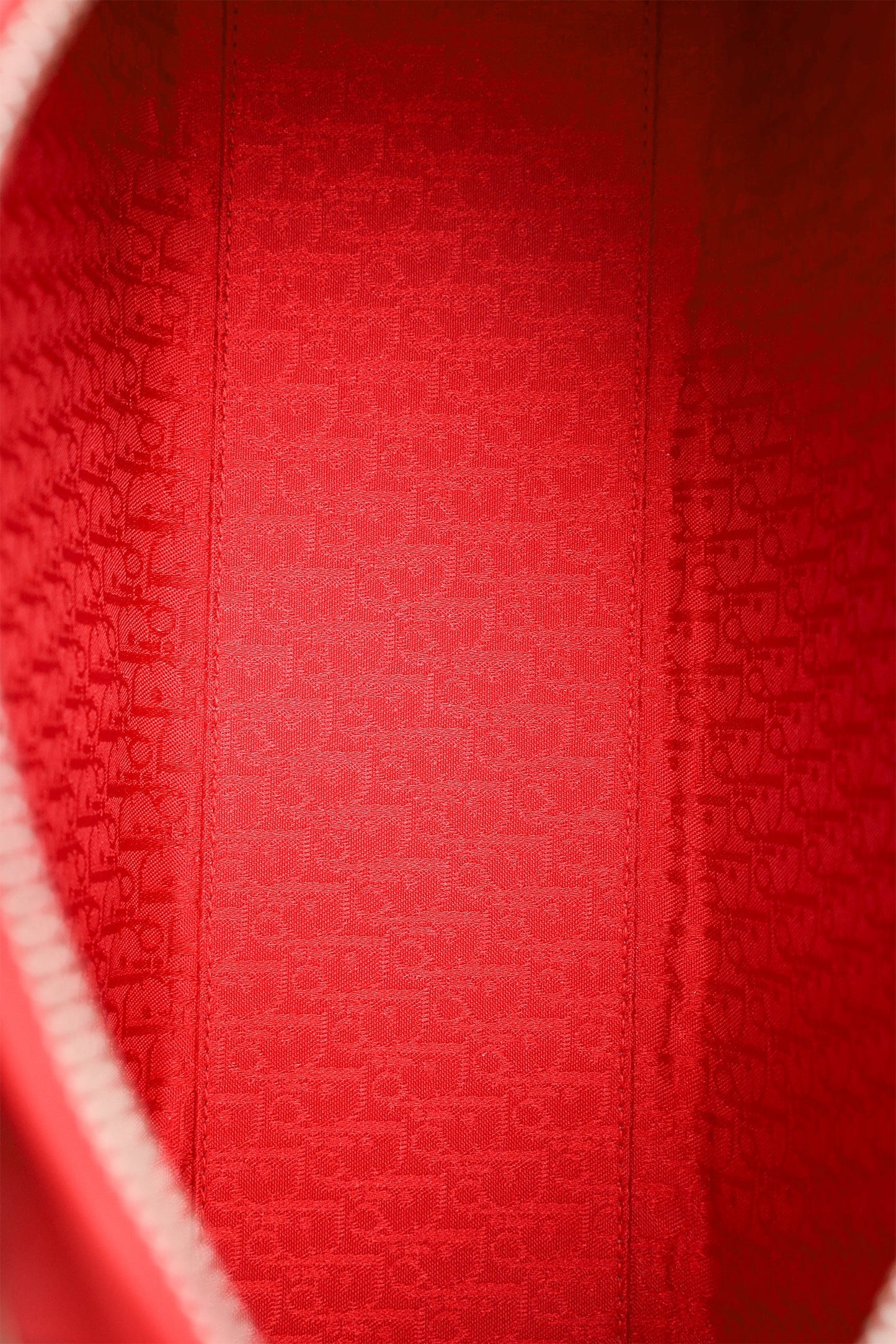 Christian Dior 2012 Red Cannage Lambskin Large Lady Dior with Strap