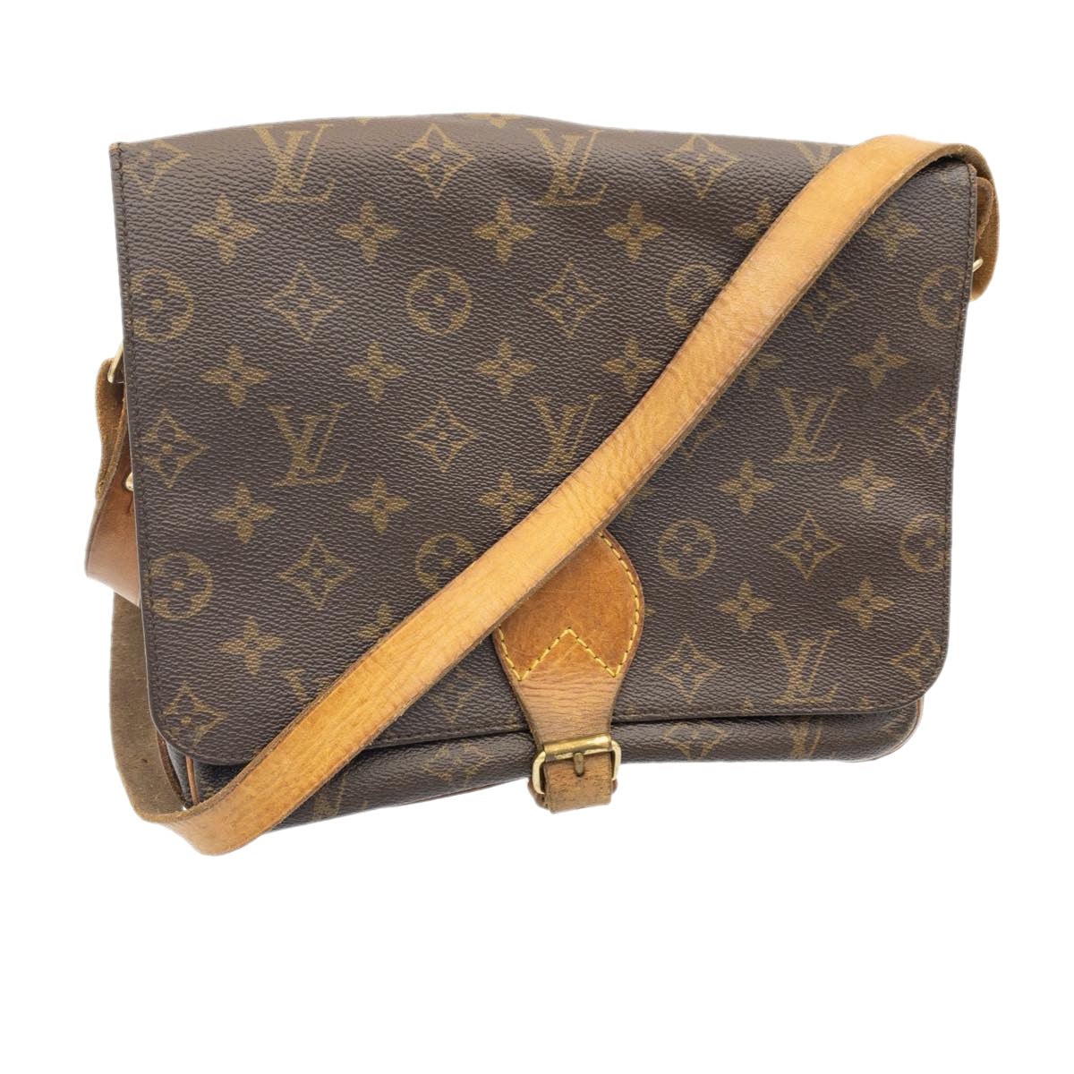 LOUIS VUITTON Monogram Cartouchiere GM Shoulder Bag LV Auth am1101g