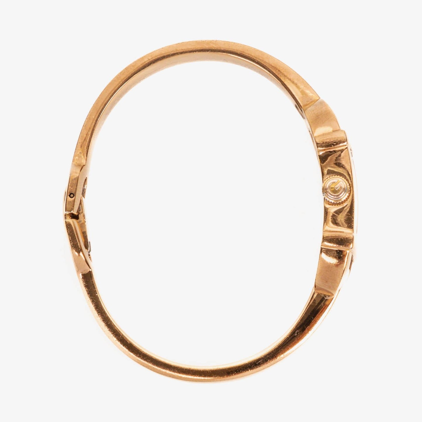 Gucci 6800L GG Dial Bangle Timepiece Gold-Tone Stainless Steel Watch