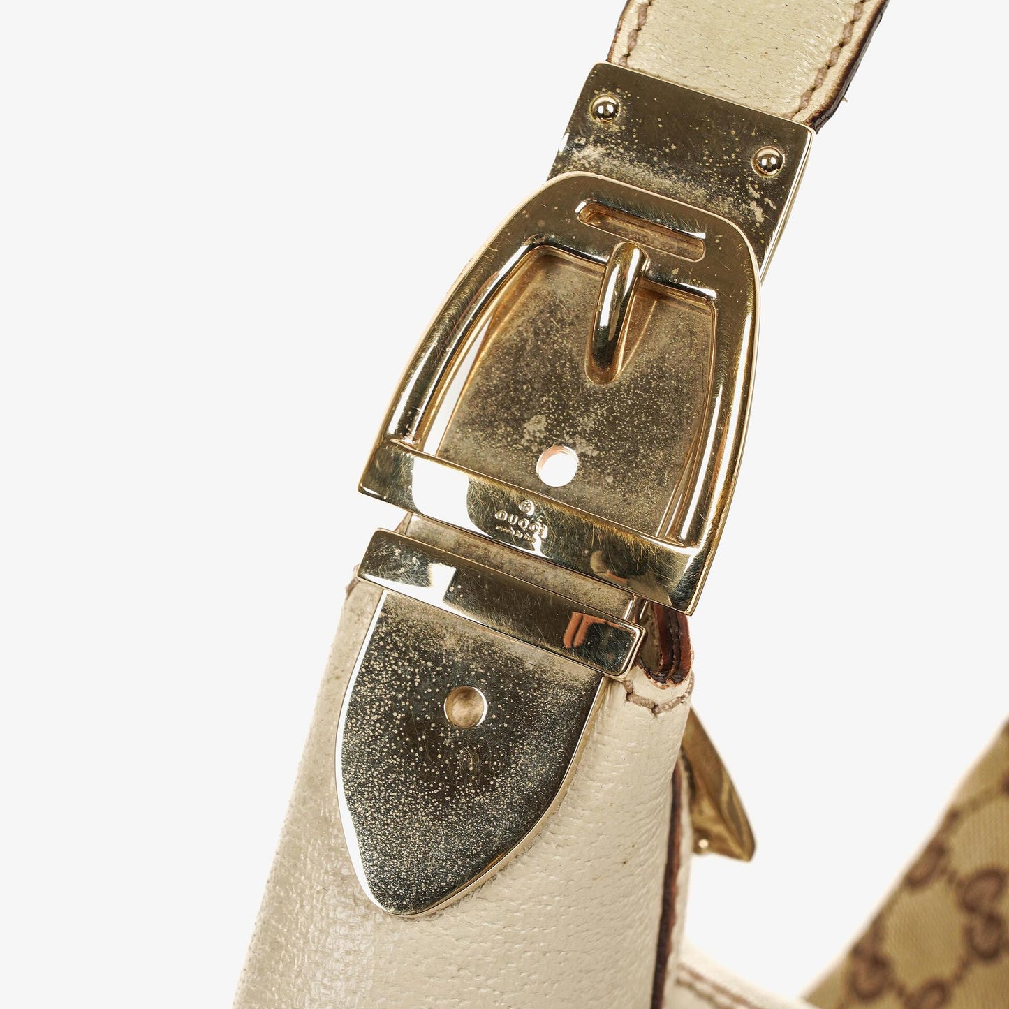 Gucci Beige/Ebony GG Fabric Canvas Hobo Bag