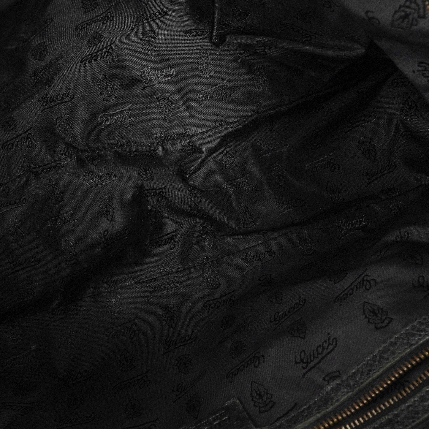 Gucci Black Leather Medium Jockey Hobo Bag