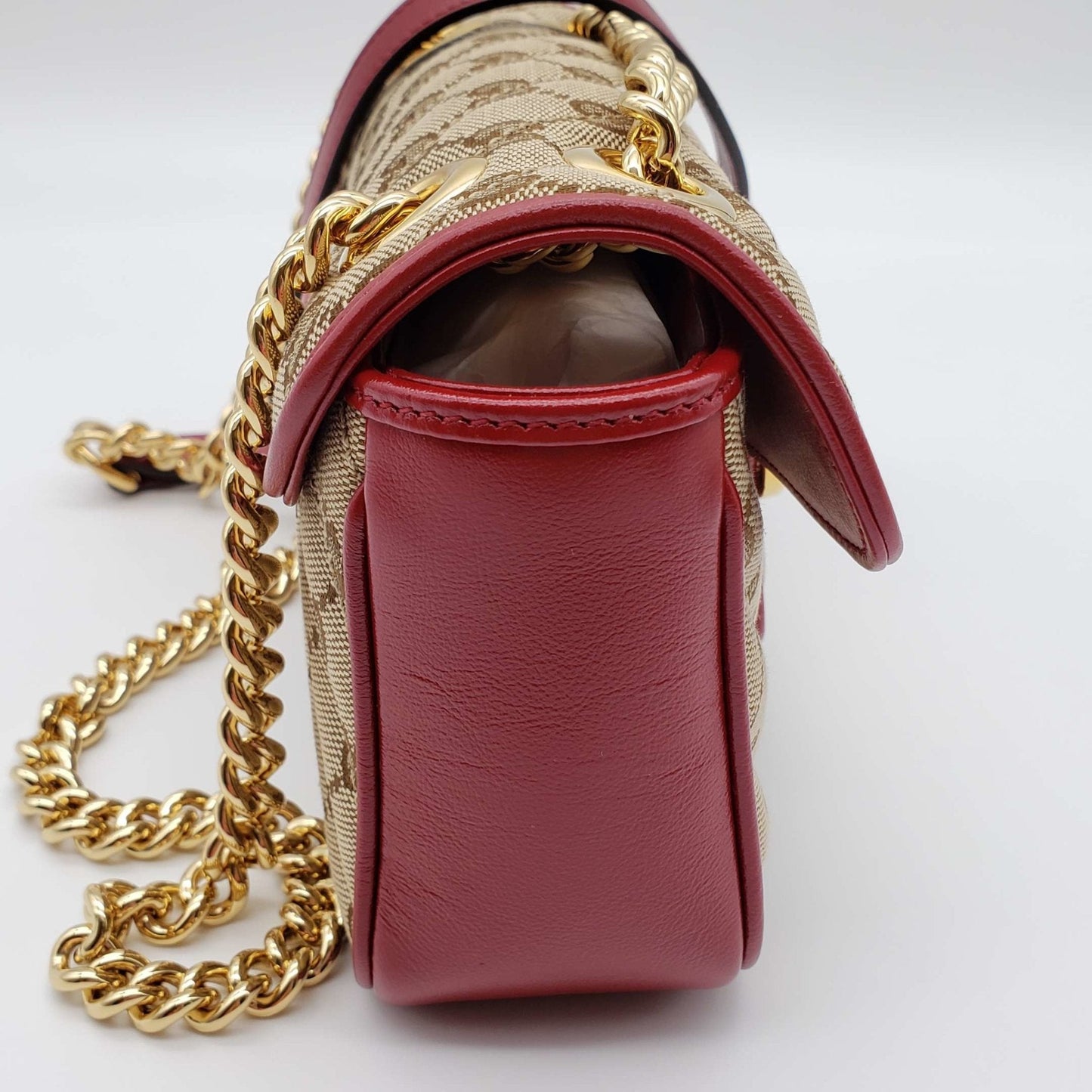 Gucci GG Marmont Leather Canvas Shoulder Bag Style 1