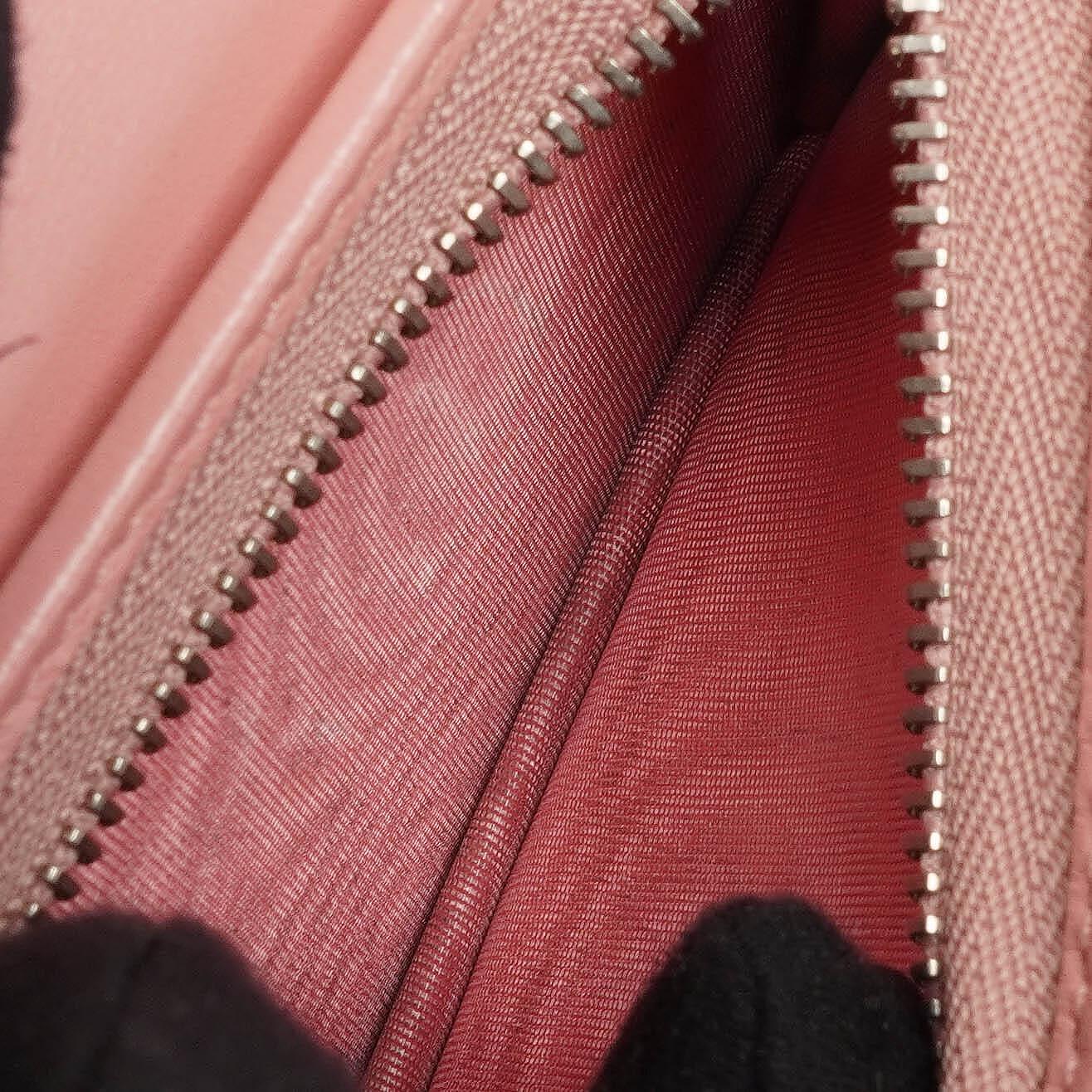 Gucci GG Marmont Small Wallet on Chain Pink Leather Silver-Tone Hardware