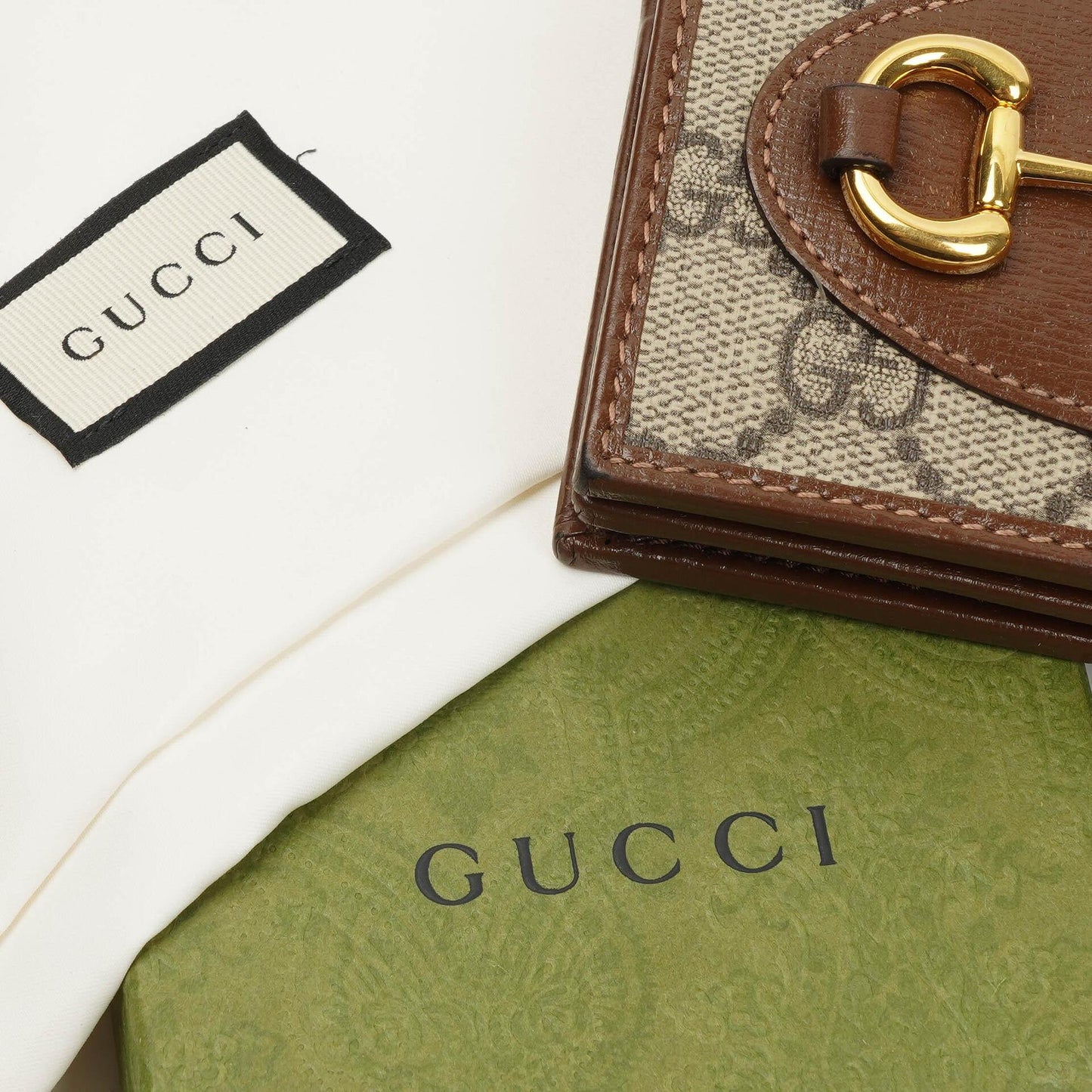 Gucci Horsebit 1955 GG Supreme Monogram Canvas Card Case Wallet