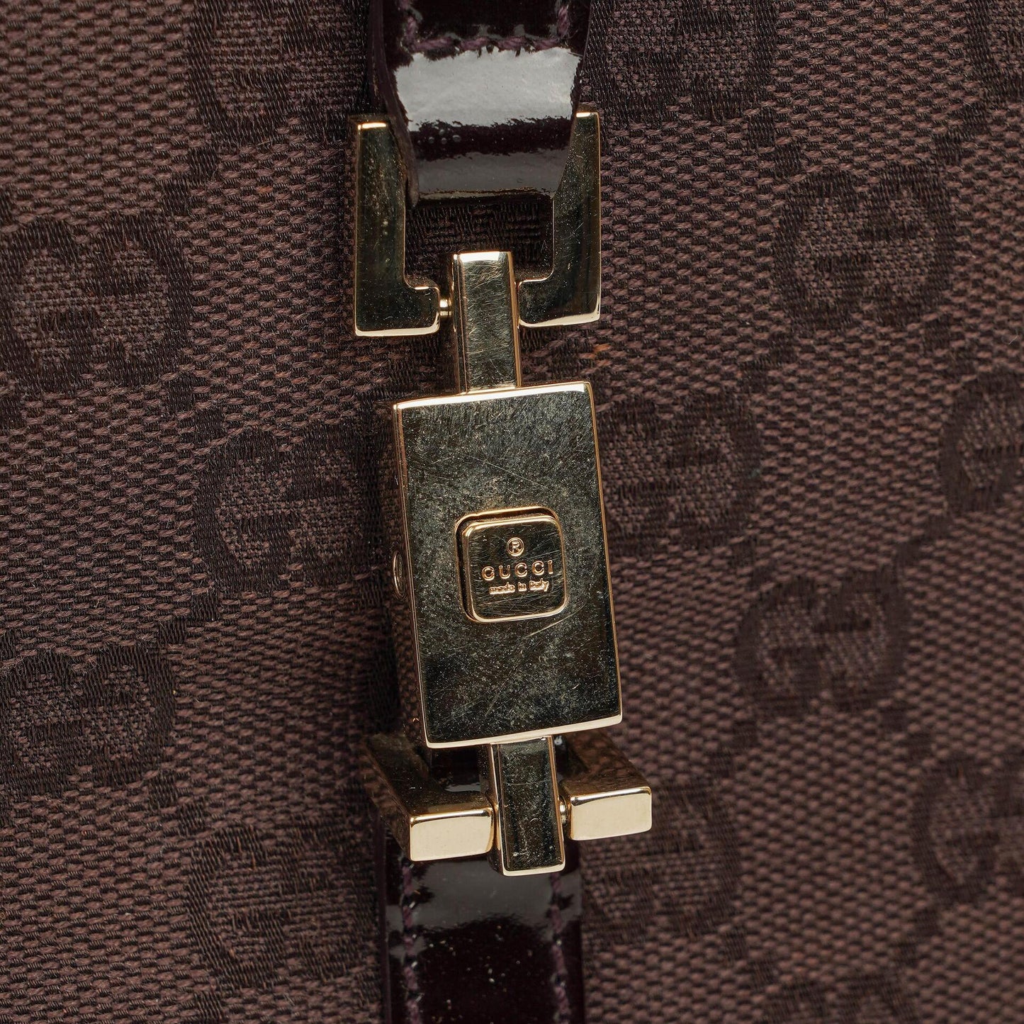 Gucci Jackie Purple GG Canvas Shoulder Bag