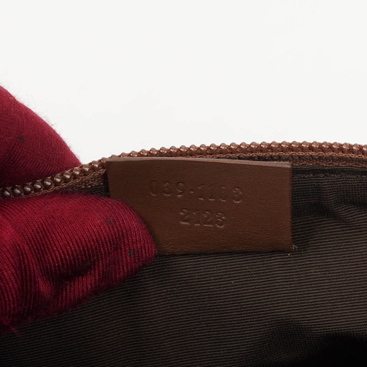 Gucci Mini Baguette GG Monogram Pochette Boat Brown/Beige Bag