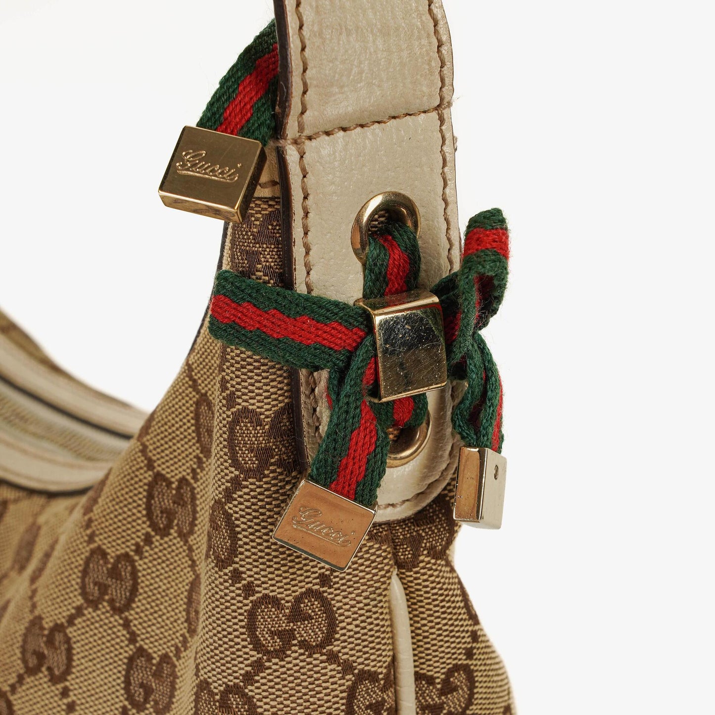 Gucci Princy Beige/Ebony GG Fabric Hobo Bag