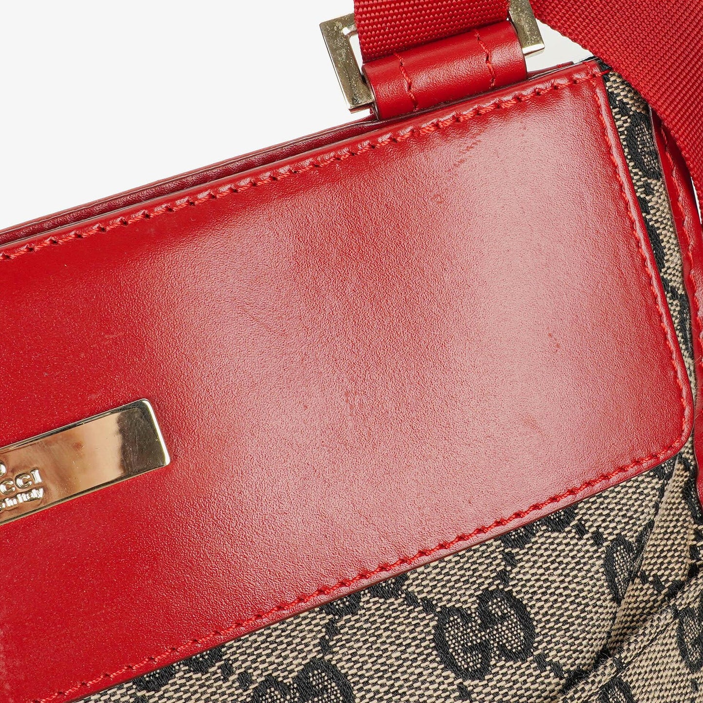 Gucci Red GG Canvas Shoulder Bag