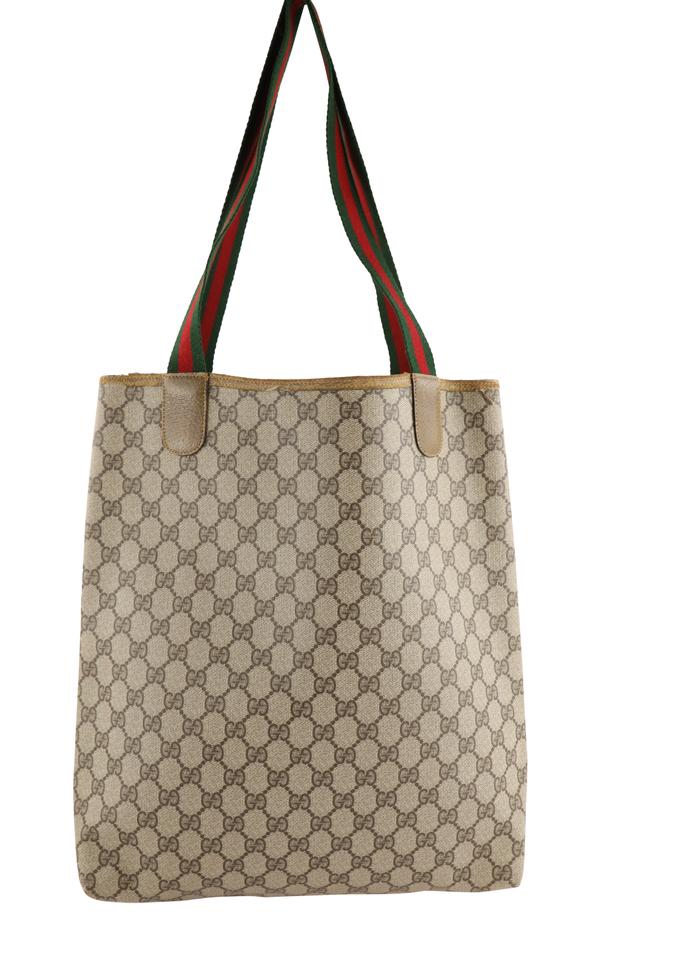 Gucci GG Supreme Brown Canvas Monogram Tote