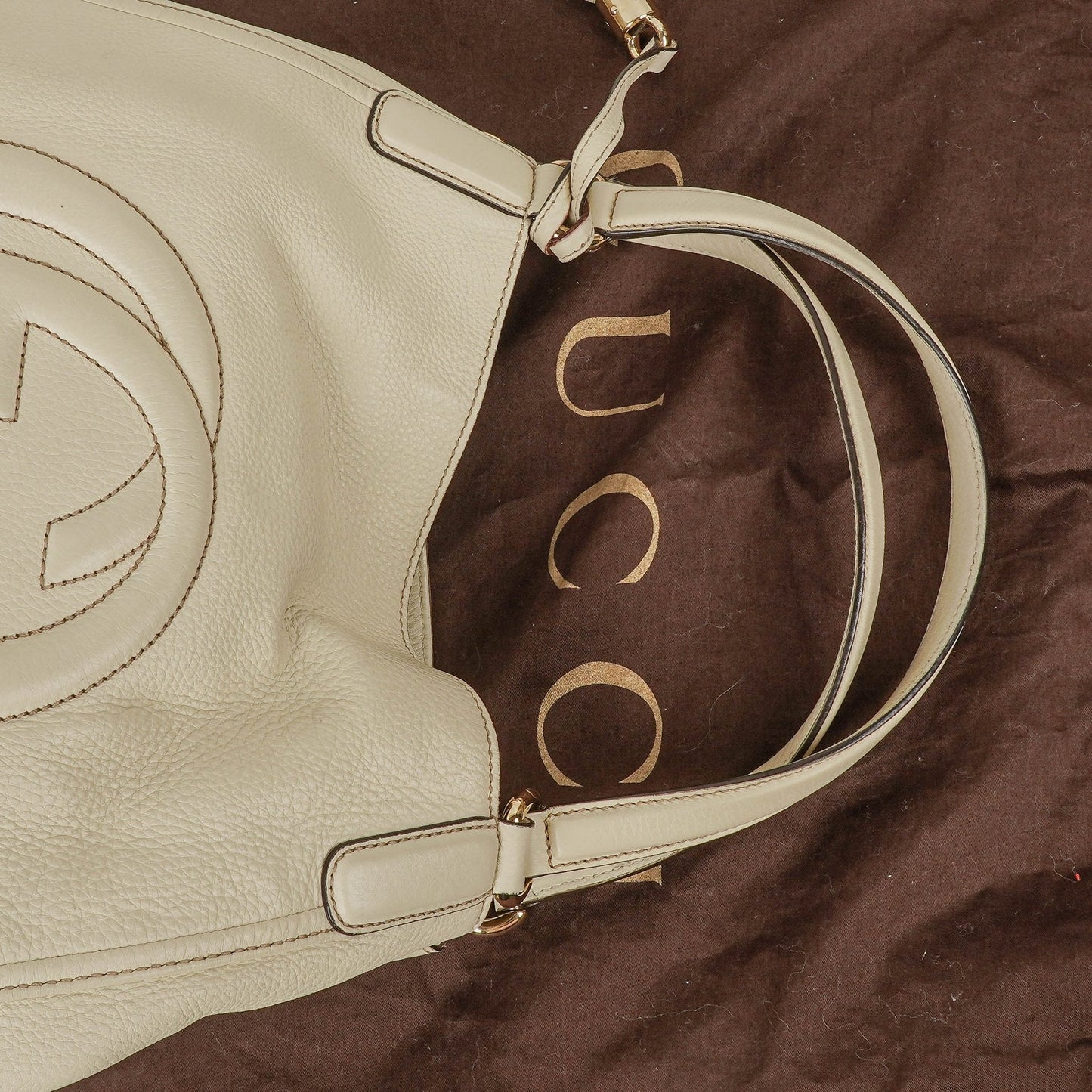 Gucci Soho Neutral Leather Tote Bag