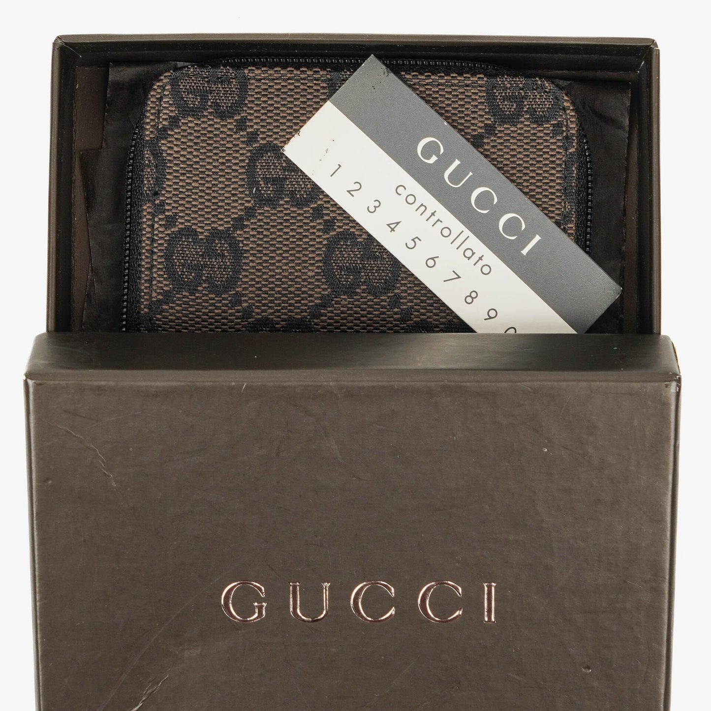 Gucci Vintage Black/Brown GG Canvas Coin Purse