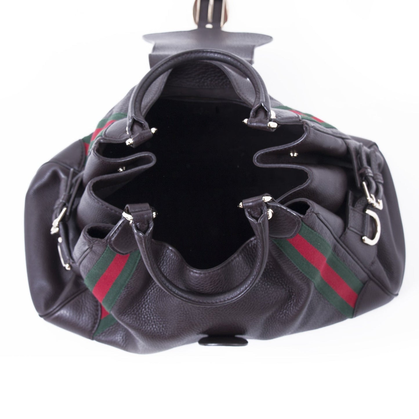 Gucci Web Leather Canvas Handbag Style 2