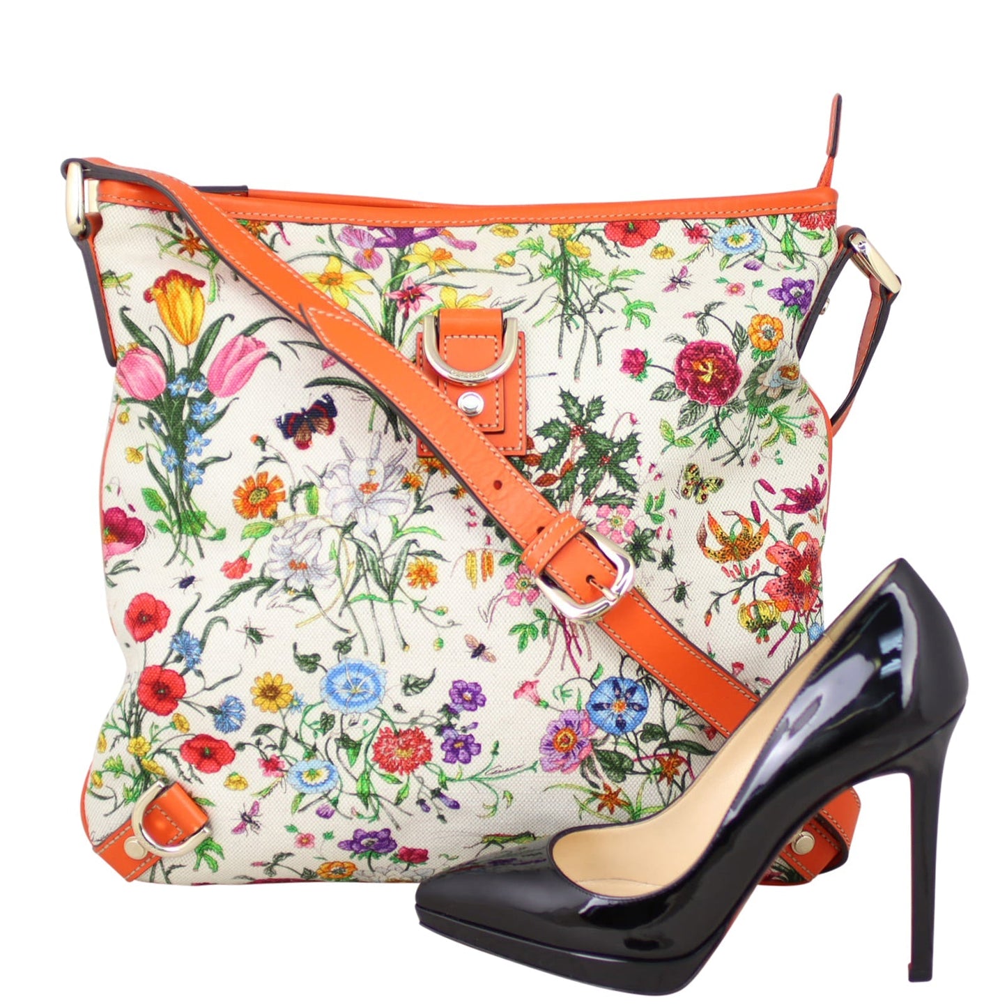 Gucci Flora Canvas Messenger Bag