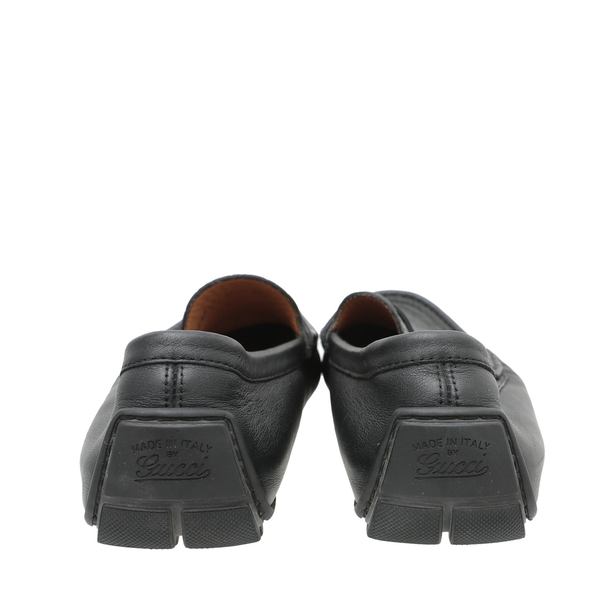 Gucci Black GG Microguccissima Mens Driver Loafer 40