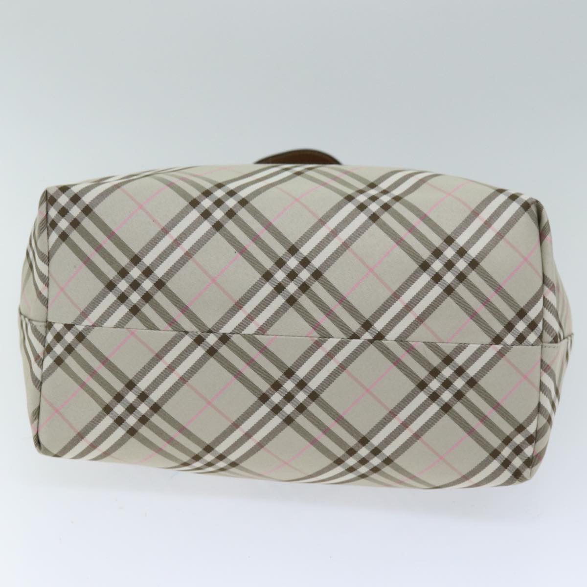 Luxury Burberry Nova Check Reversible Tote Bag Nylon Beige Auth hk1321