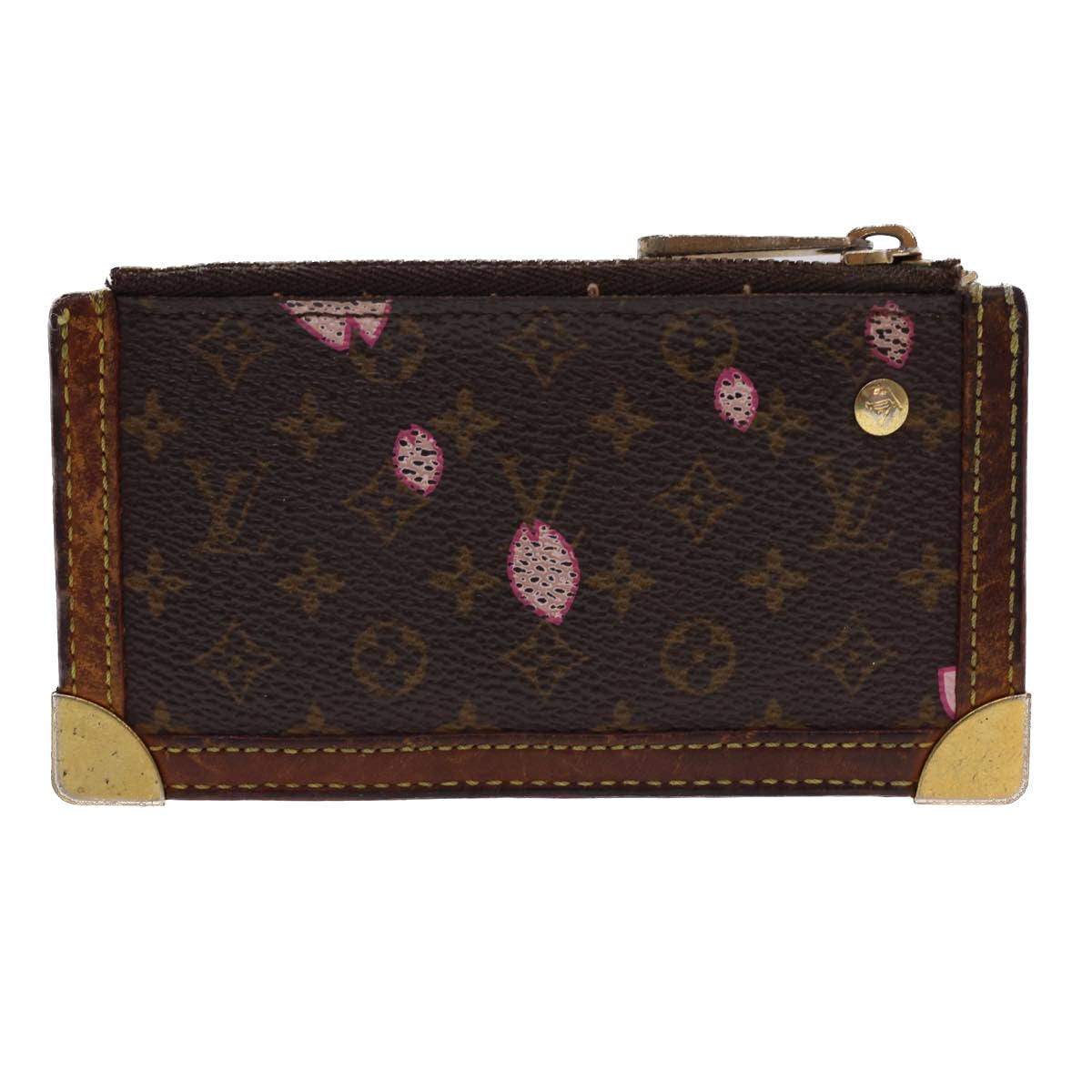 LOUIS VUITTON Monogram Cherry Blossom Pochette Cles Coin Purse M92015 LV hk661