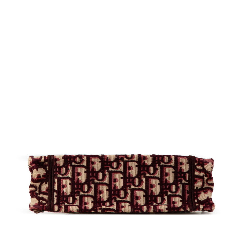 Dior Lady Dior Oblique Embroidery Canvas Handbag