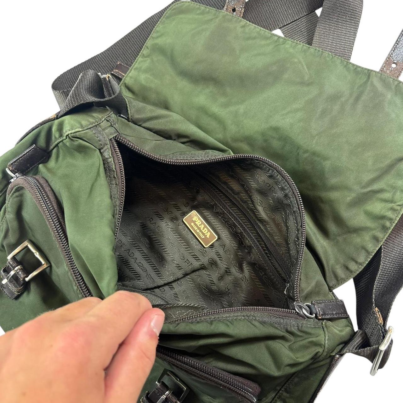 Prada triangle logo crossbody side bag