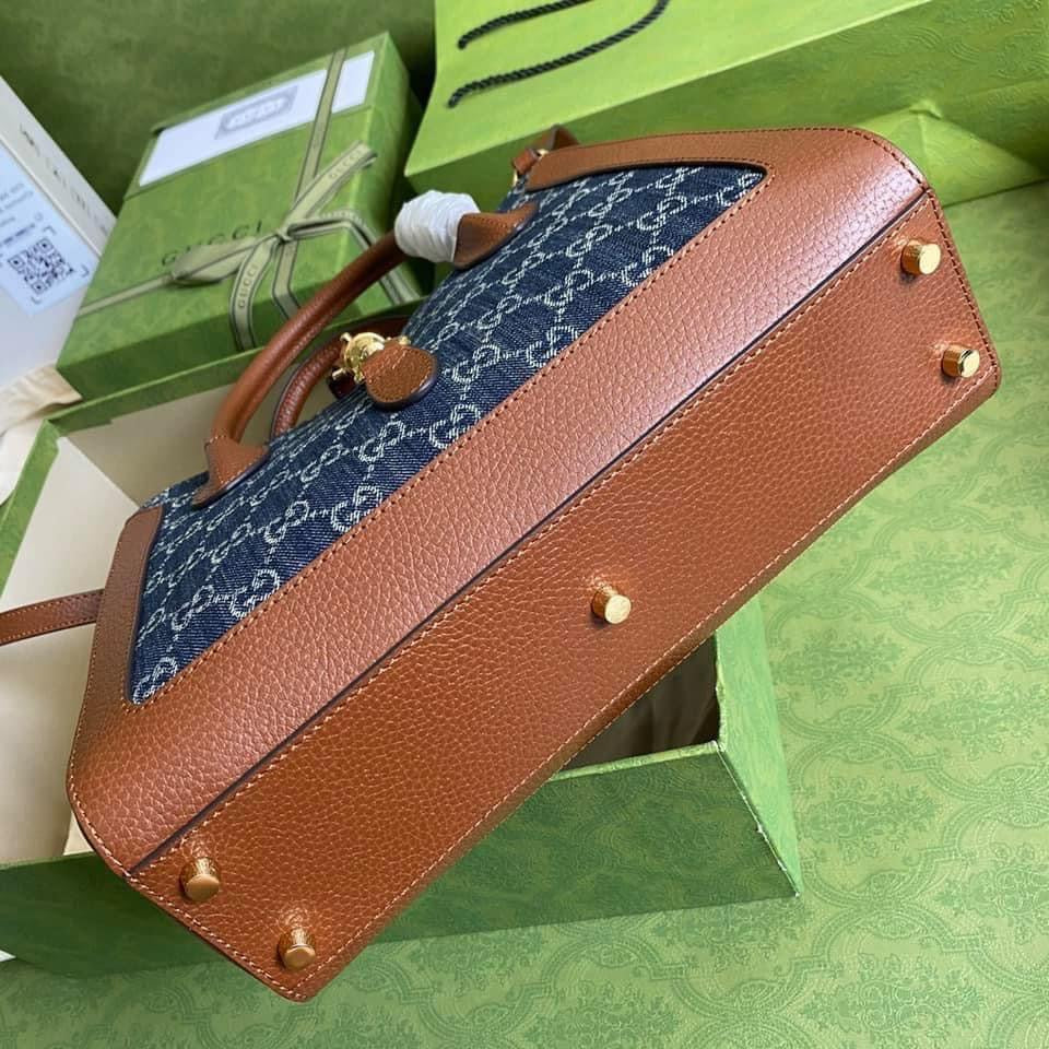 Gucci Jackie Leather Monogram Tote Style 1