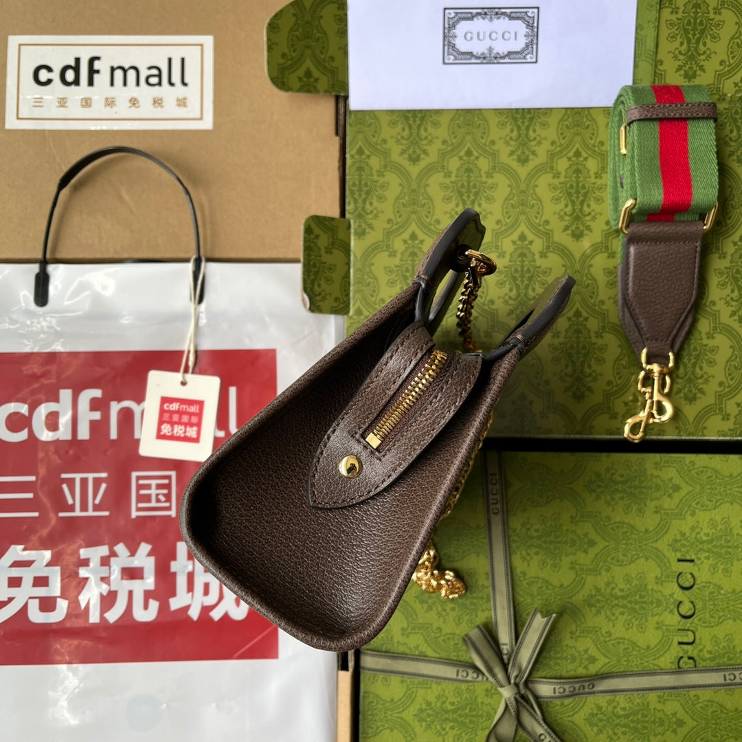 Gucci Ophidia Canvas Chain Tote Style 1