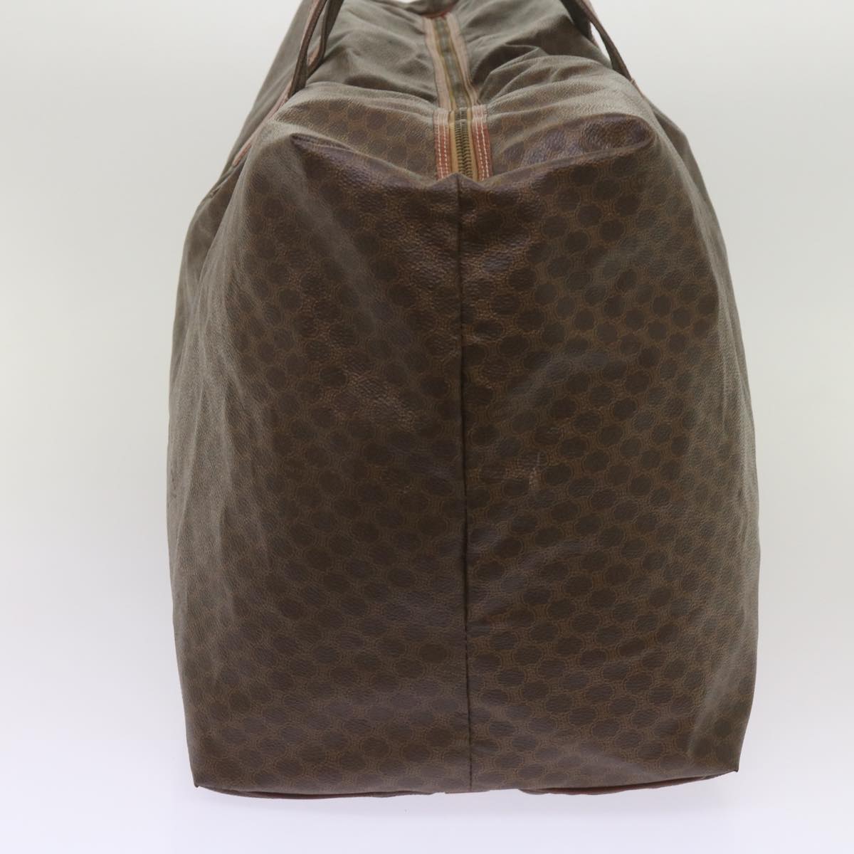 Luxury CELINE Macadam Canvas Boston Bag PVC Brown ki4112