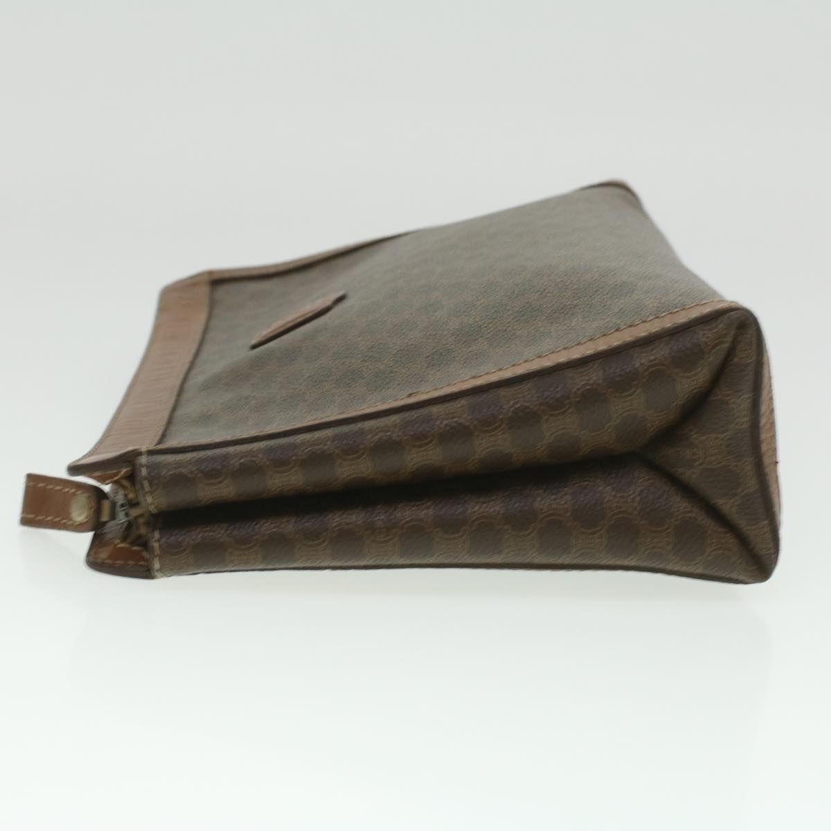 Luxury CELINE Macadam Canvas Coin Purse Clutch Bag PVC Leather 2Set Brown kk159