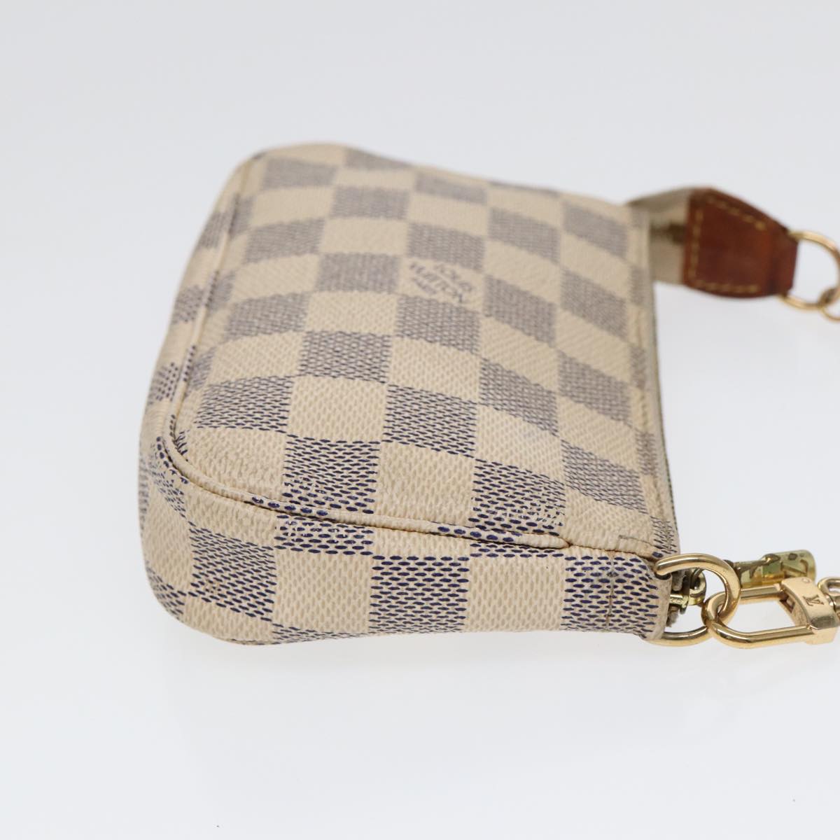 LOUIS VUITTON Damier Azur Mini Pochette Accessoires Pouch N63005 LV Auth kk297