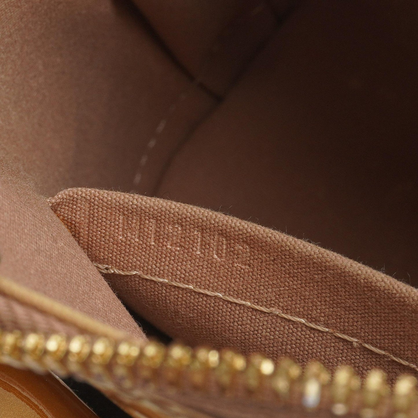 Louis Vuitton Alma BB Gold Poudre Monogram Vernis Leather Handbag