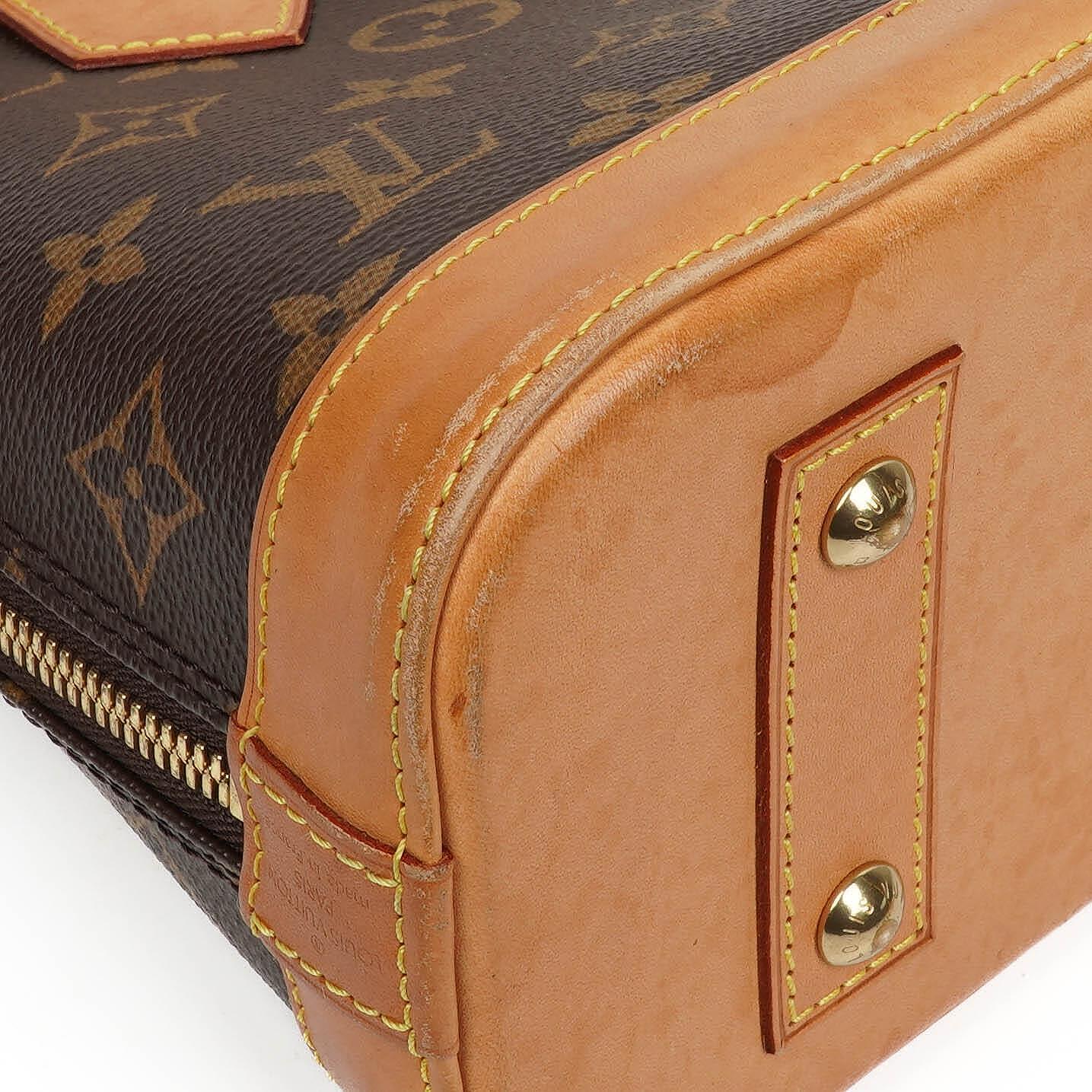 Louis Vuitton Alma BB Monogram Canvas Handbag