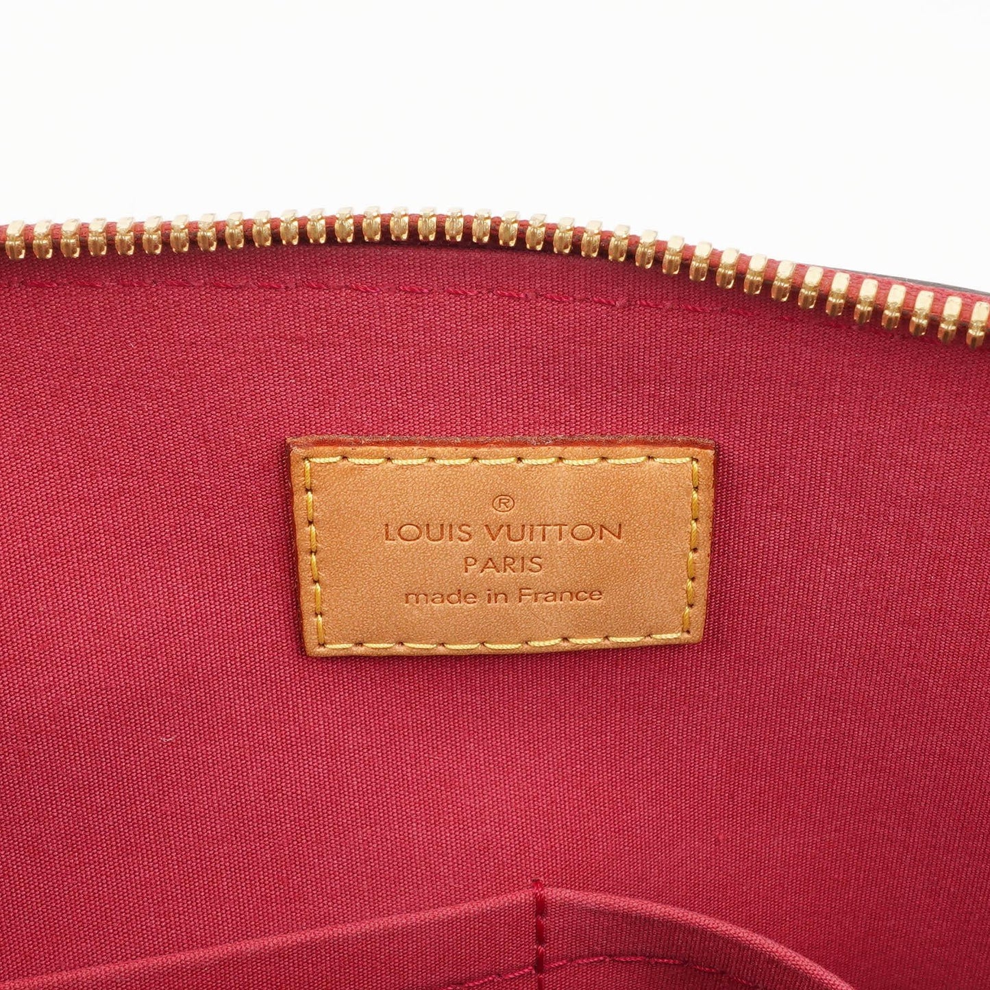 Louis Vuitton Alma MM Rose Indien Monogram Vernis Leather Bag