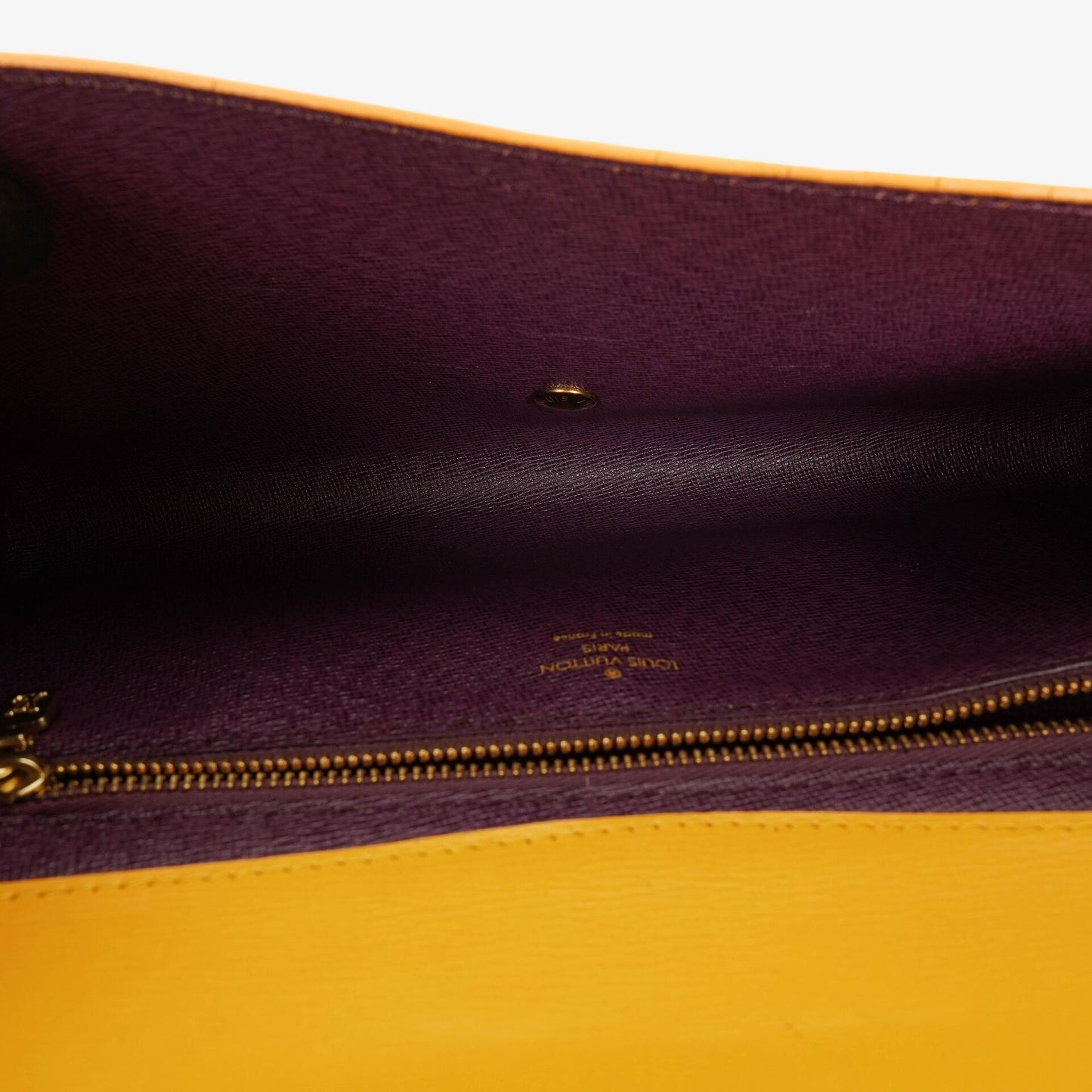 Louis Vuitton Art-Deco Yellow EPI Leather Clutch Bag
