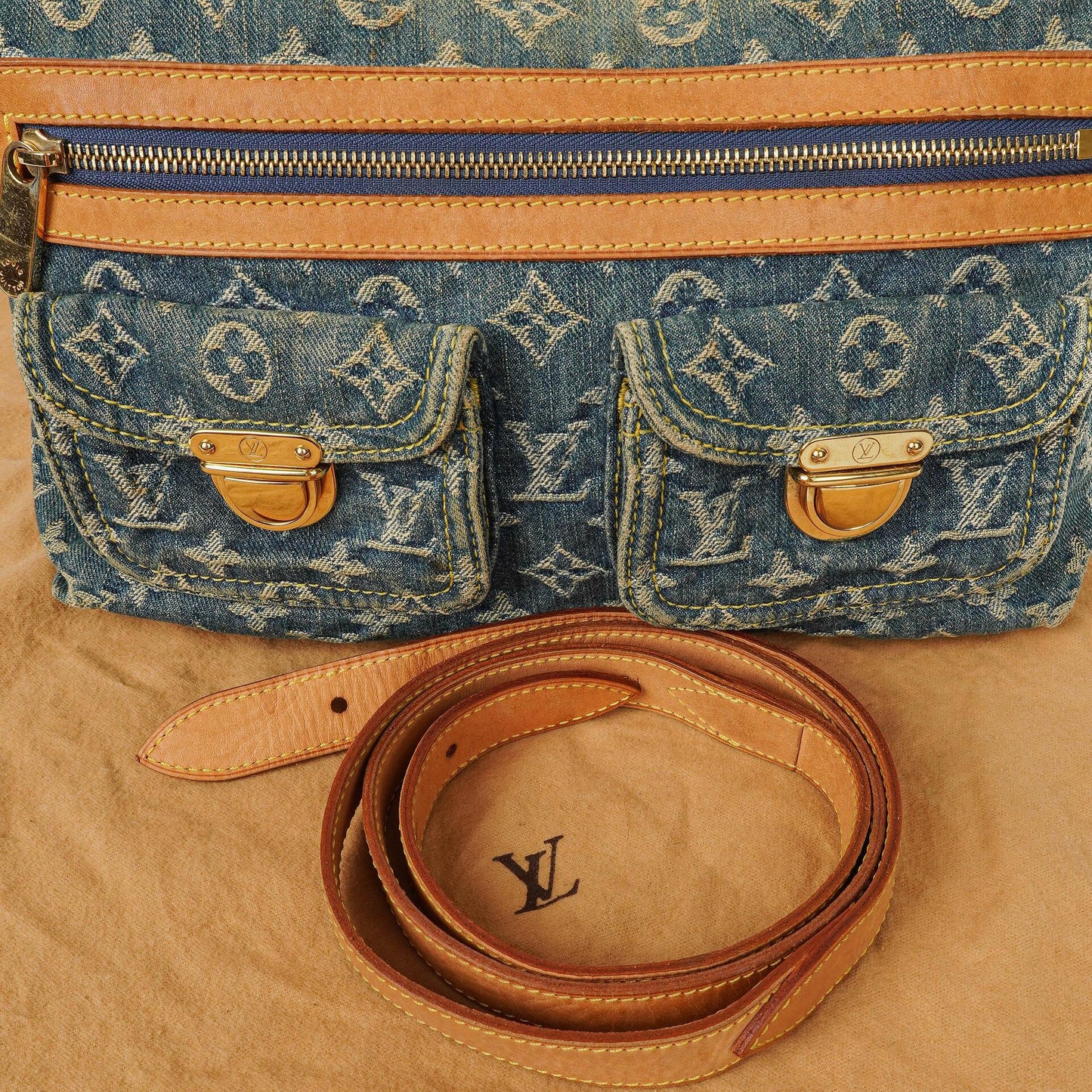 Louis Vuitton Baggy PM Monogram Denim Shoulder Bag