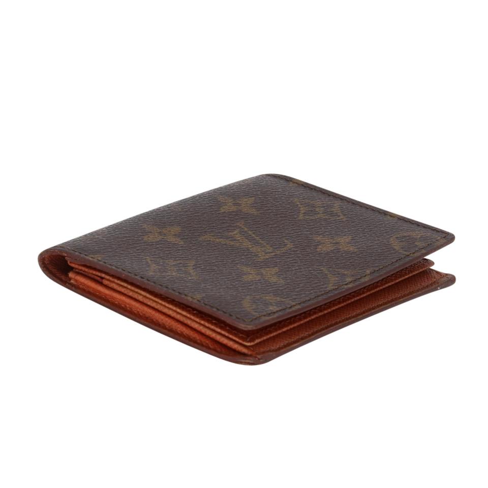Louis Vuitton Brown Monogram Canvas Bi-fold Small Compact Wallet