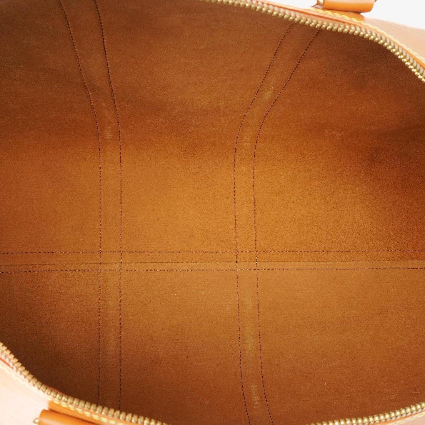Louis Vuitton Keepall 55 Cognac EPI Leather Travel Bag