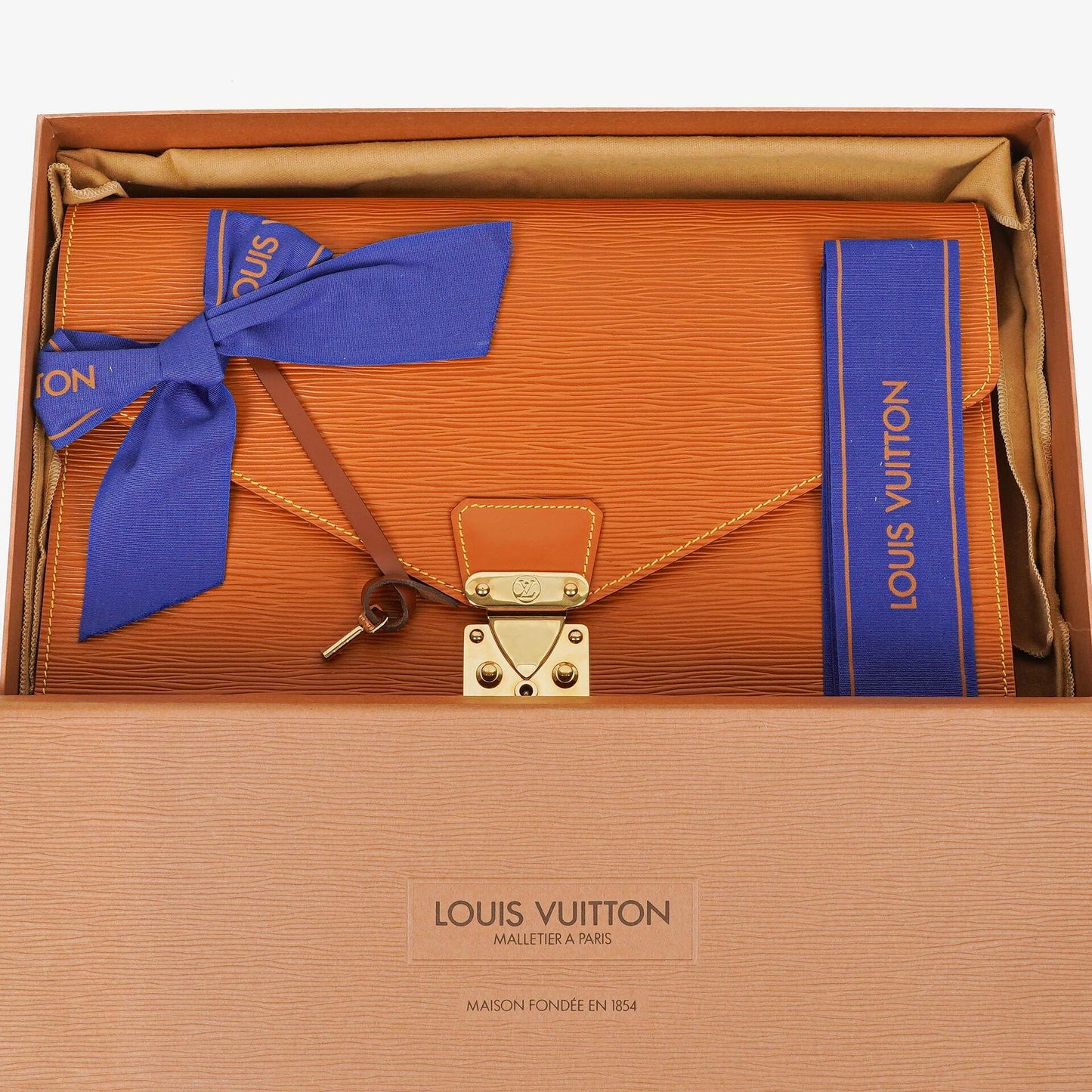 Louis Vuitton Pochette Documents In Cognac EPI Leather
