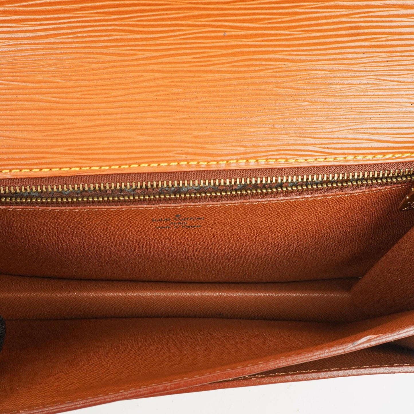 Louis Vuitton Pochette Sellier Dragonne Cognac Epi Clutch