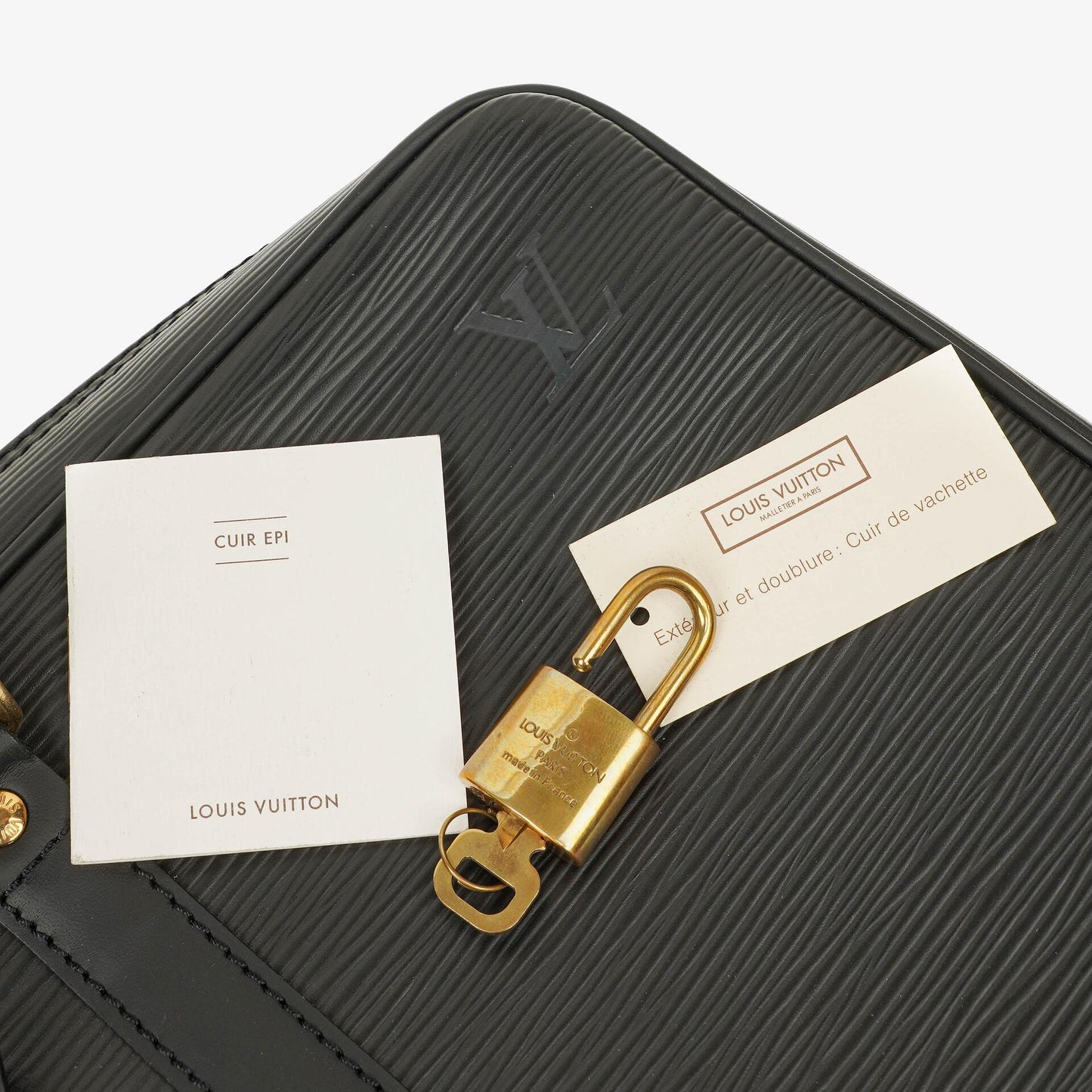 Louis Vuitton Porte-Documents Voyage Black EPI Leather Briefcase