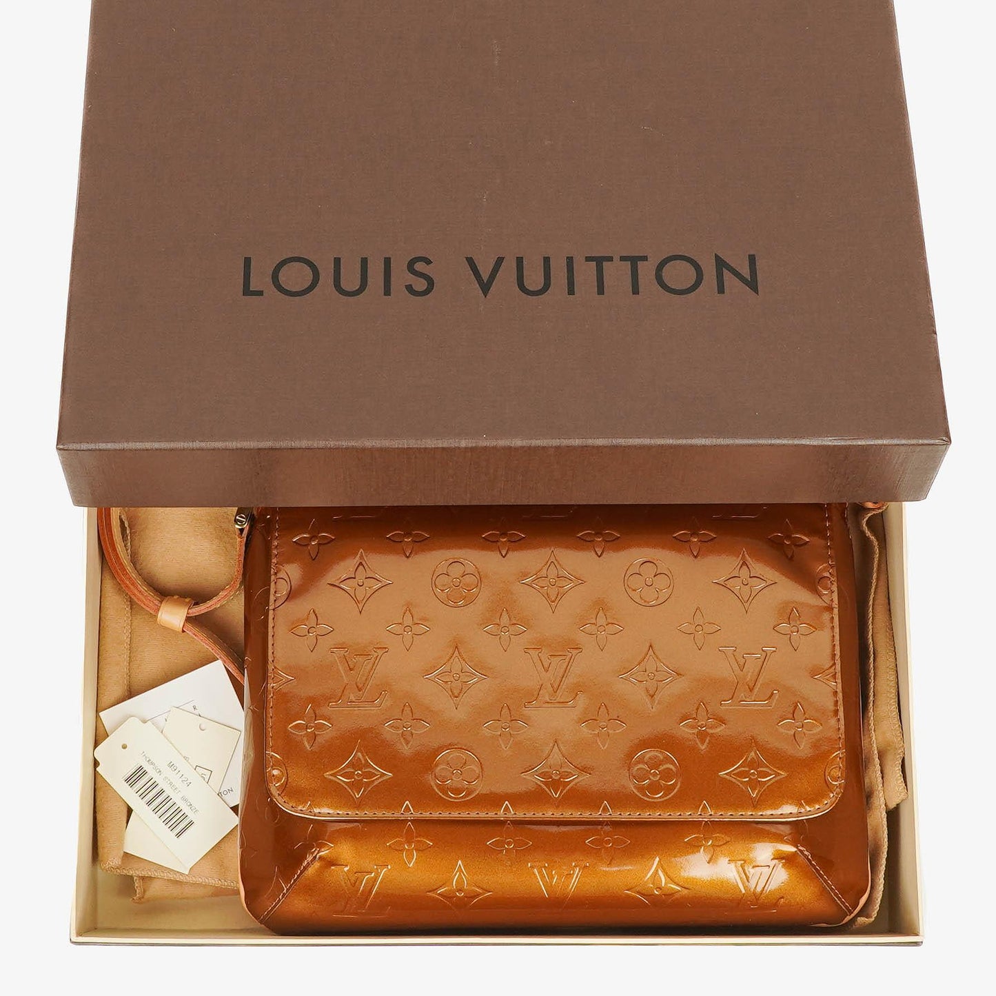 Louis Vuitton Thompson Bronze Monogram Vernis Leather Shoulder Bag