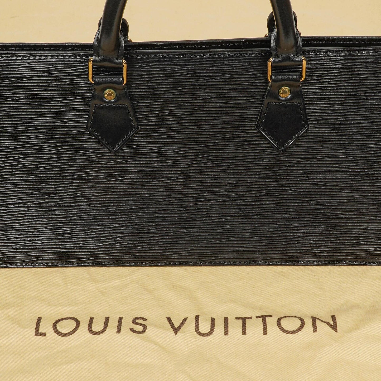 Louis Vuitton Triangle Black EPI Leather Handbag
