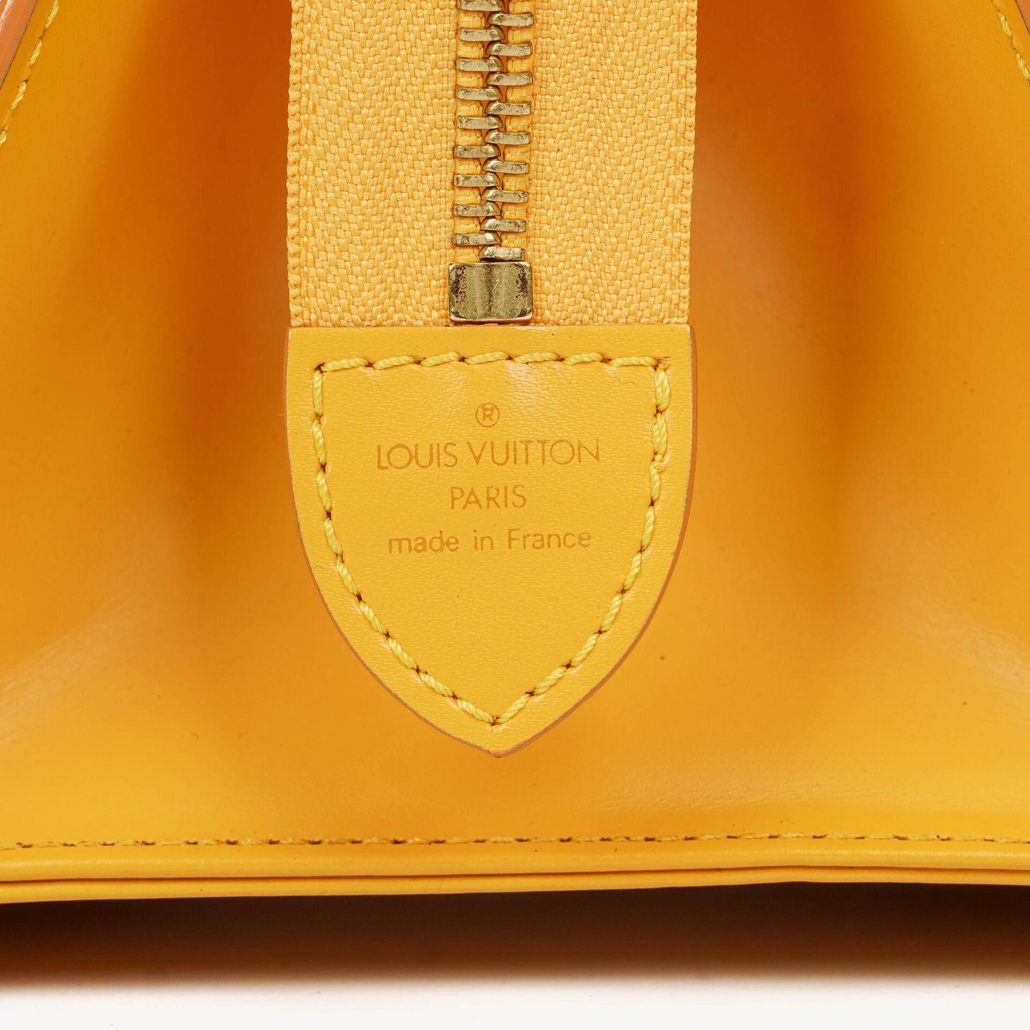 Louis Vuitton Triangle Yellow EPI Leather Handbag
