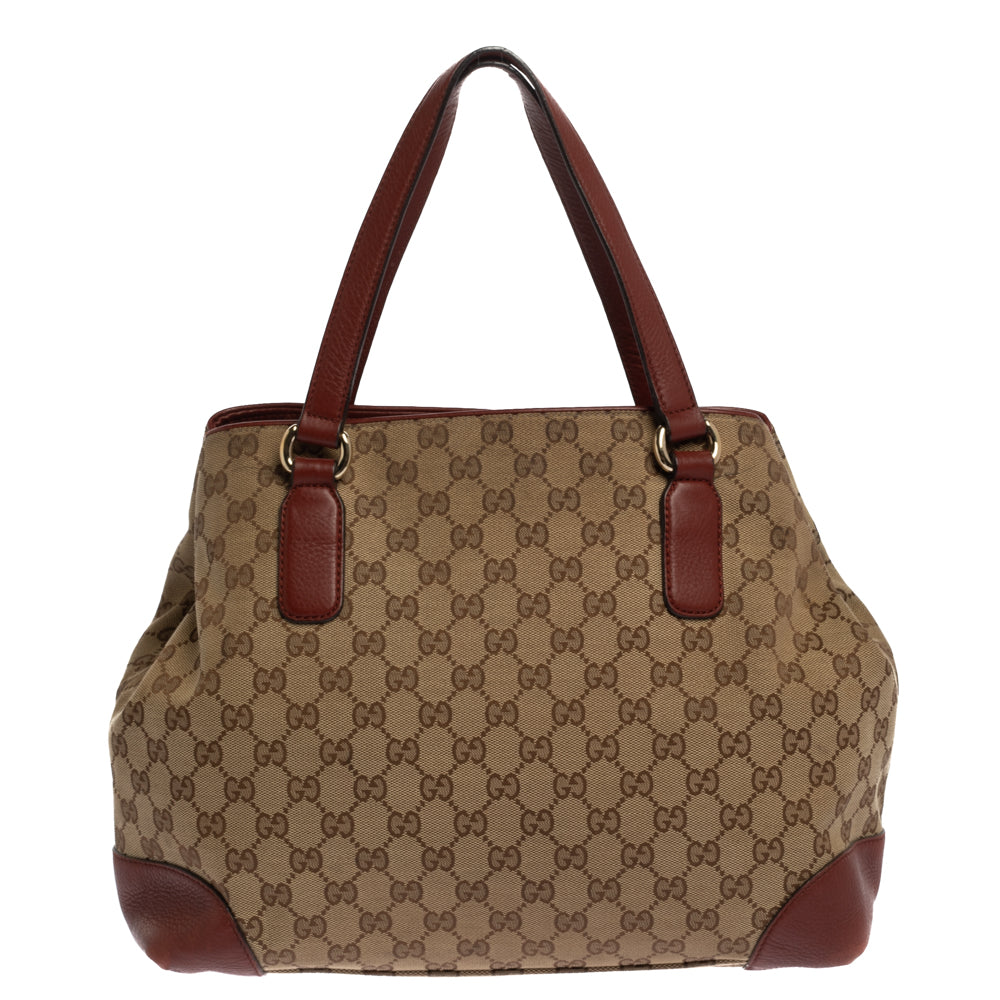 Gucci GG Supreme Leather Canvas Tote Style 5